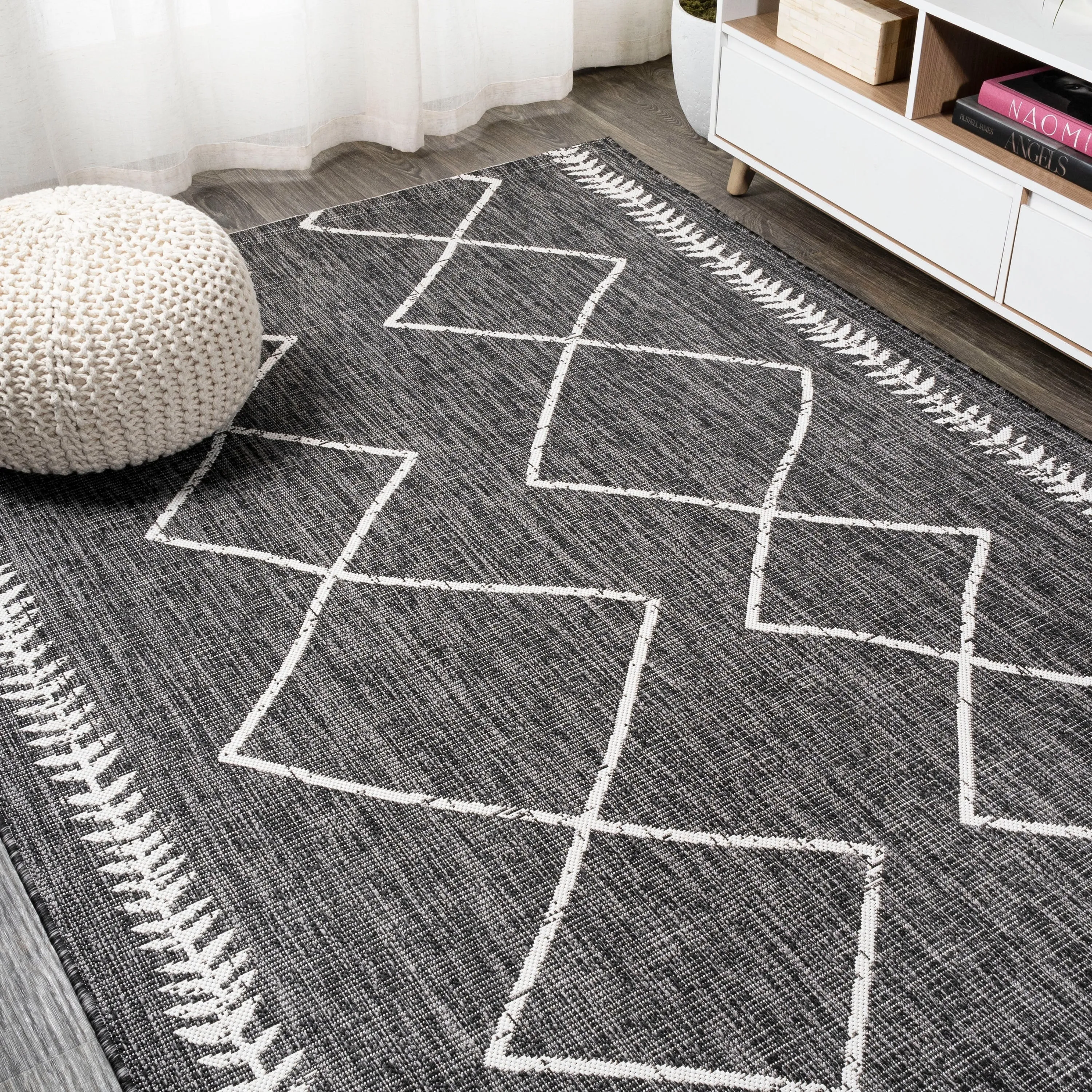 JONATHAN Y Kafel Tribal Diamond Trellis Indoor/Outdoor Area Rug
