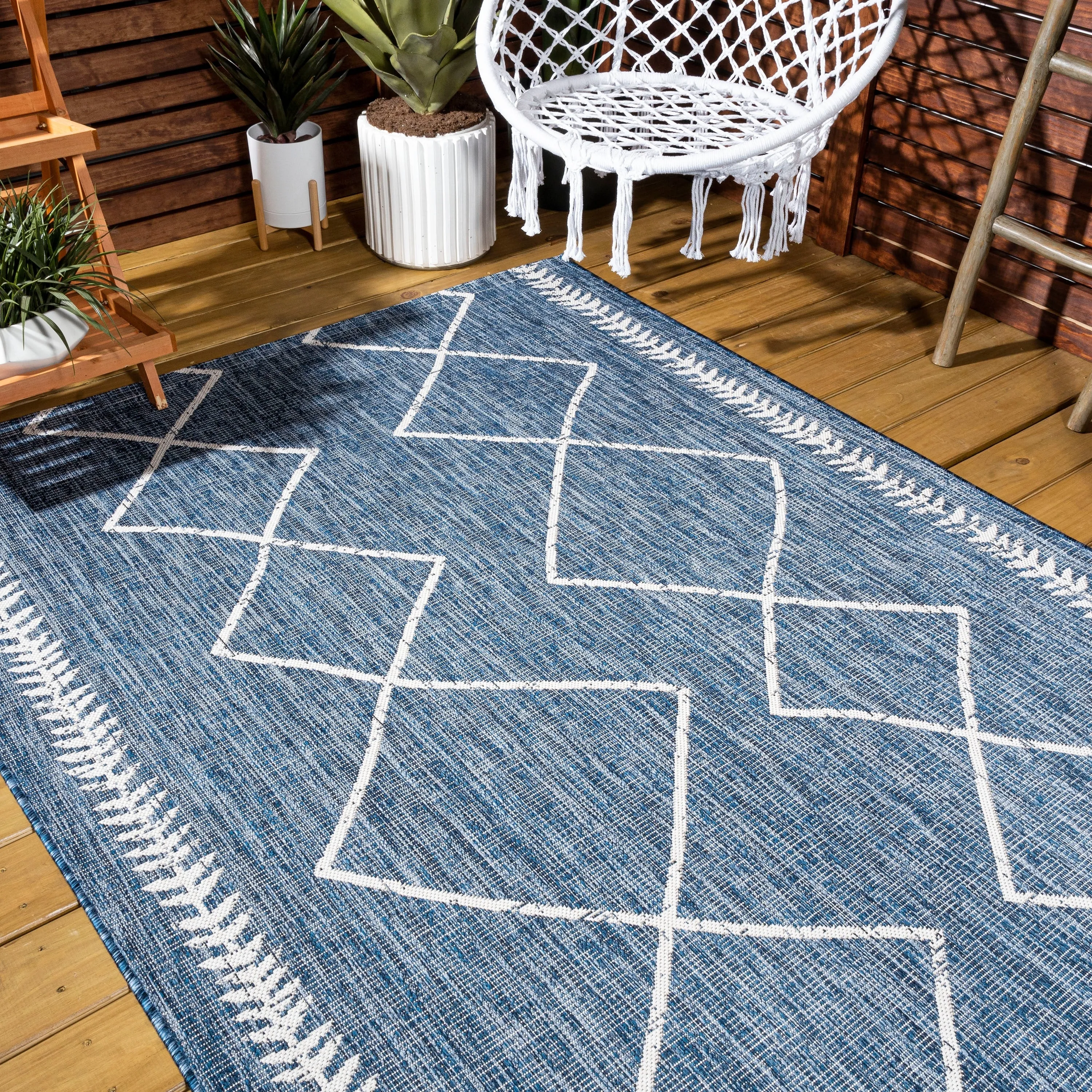 JONATHAN Y Kafel Tribal Diamond Trellis Indoor/Outdoor Area Rug