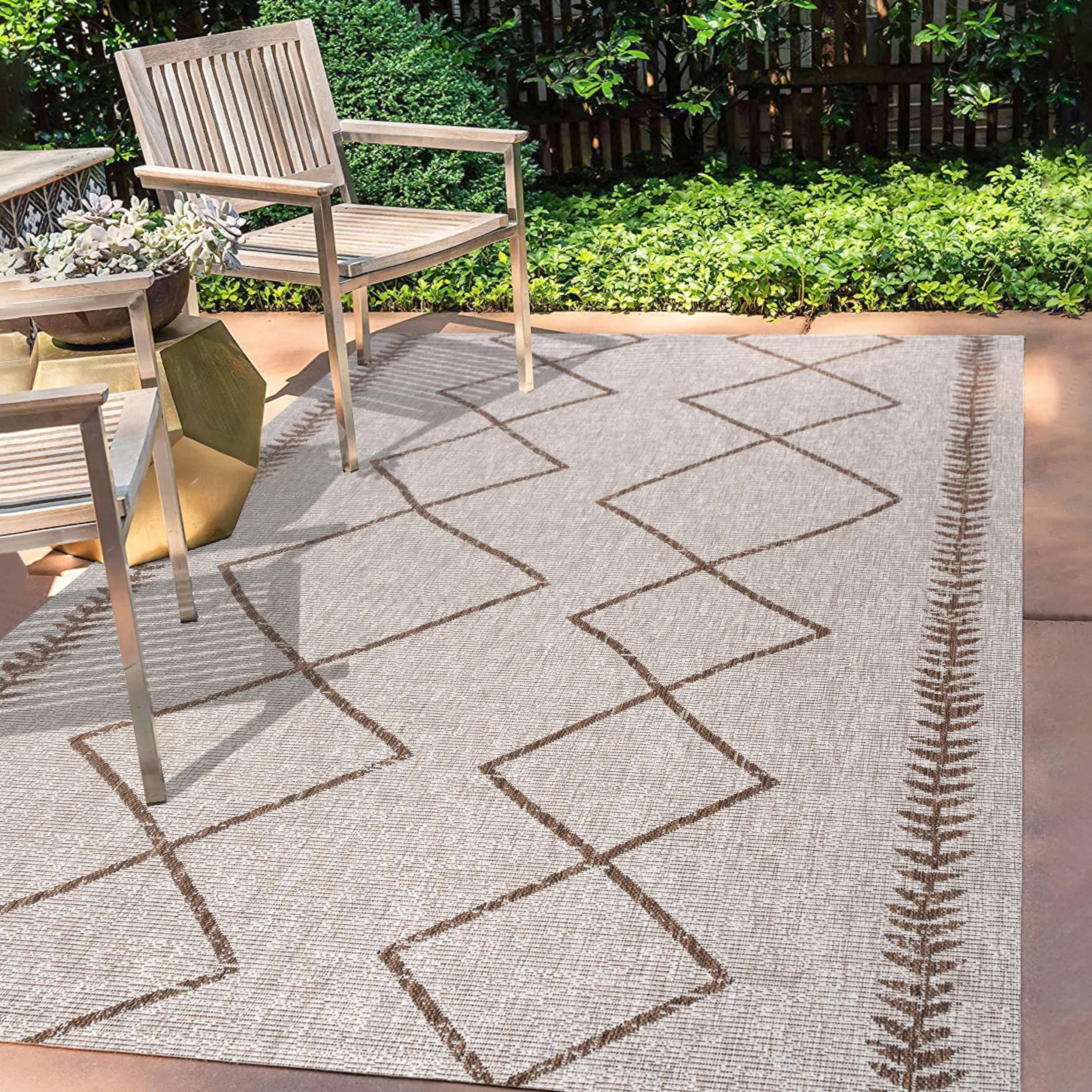 JONATHAN Y Kafel Tribal Diamond Trellis Indoor/Outdoor Area Rug