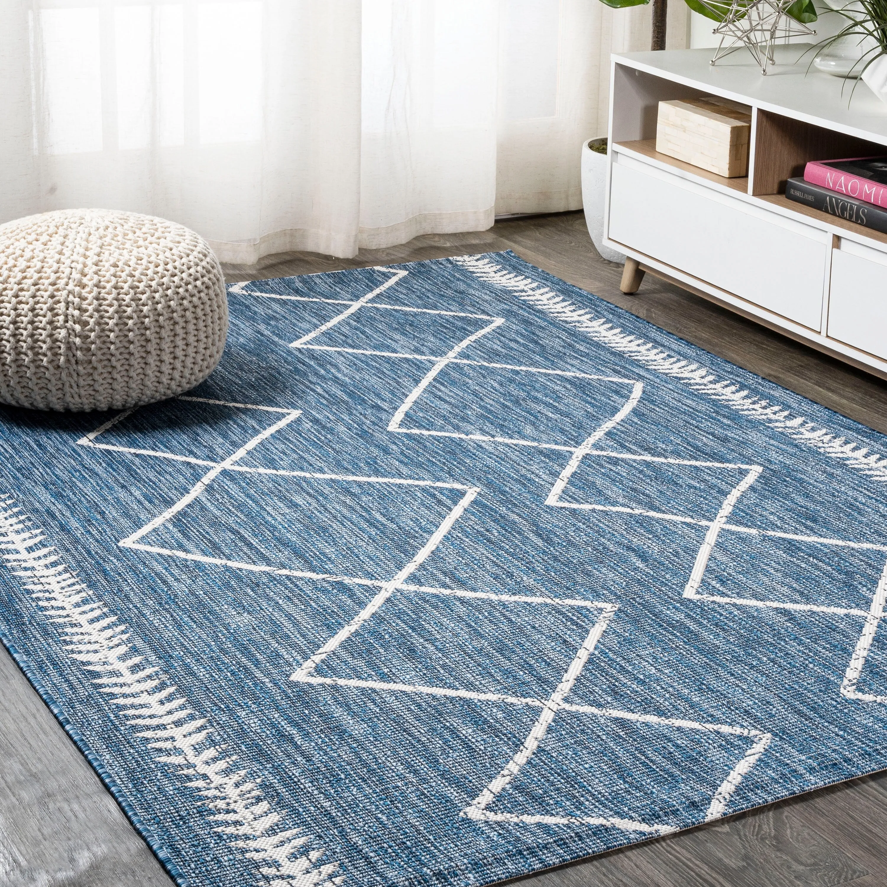 JONATHAN Y Kafel Tribal Diamond Trellis Indoor/Outdoor Area Rug