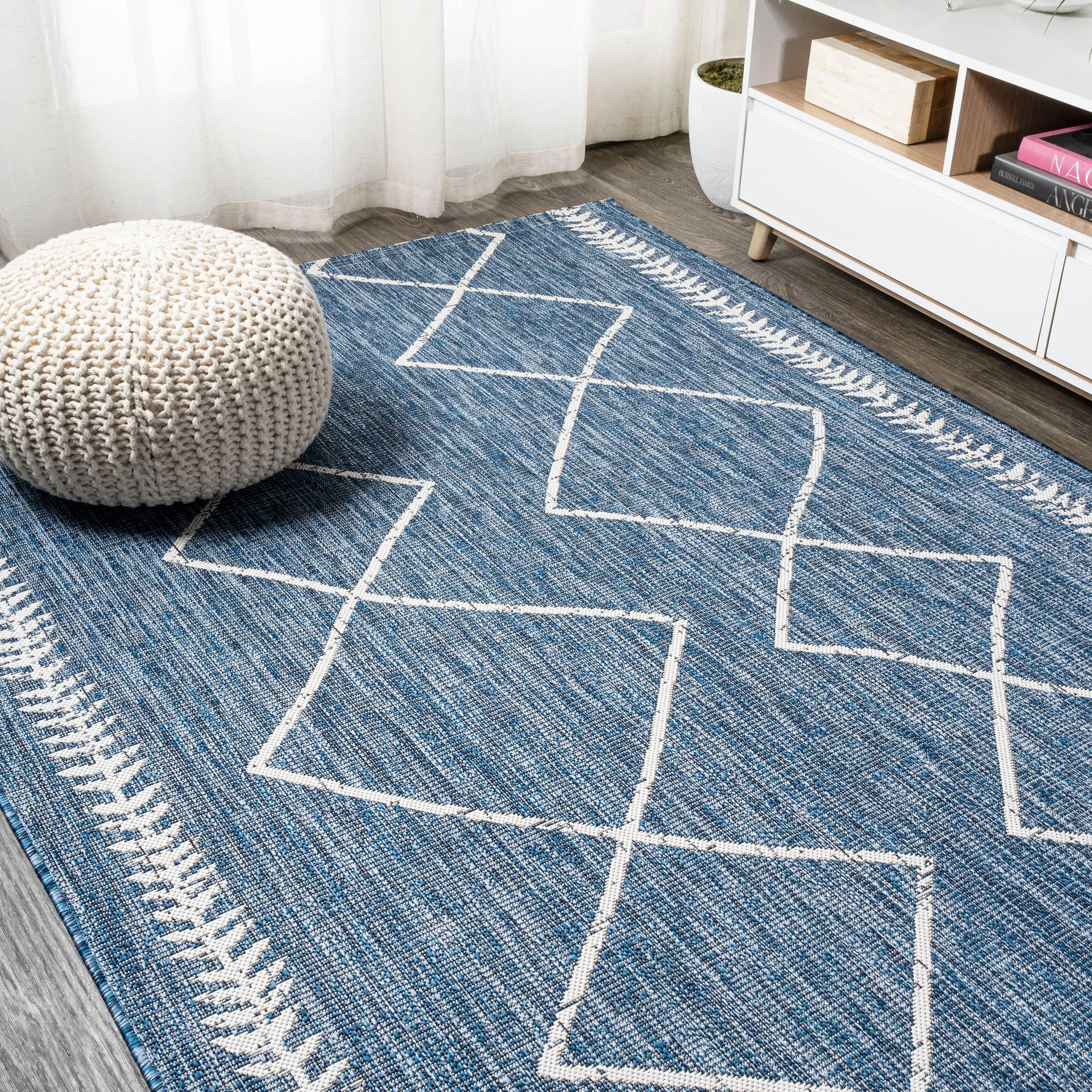 JONATHAN Y Kafel Tribal Diamond Trellis Indoor/Outdoor Area Rug
