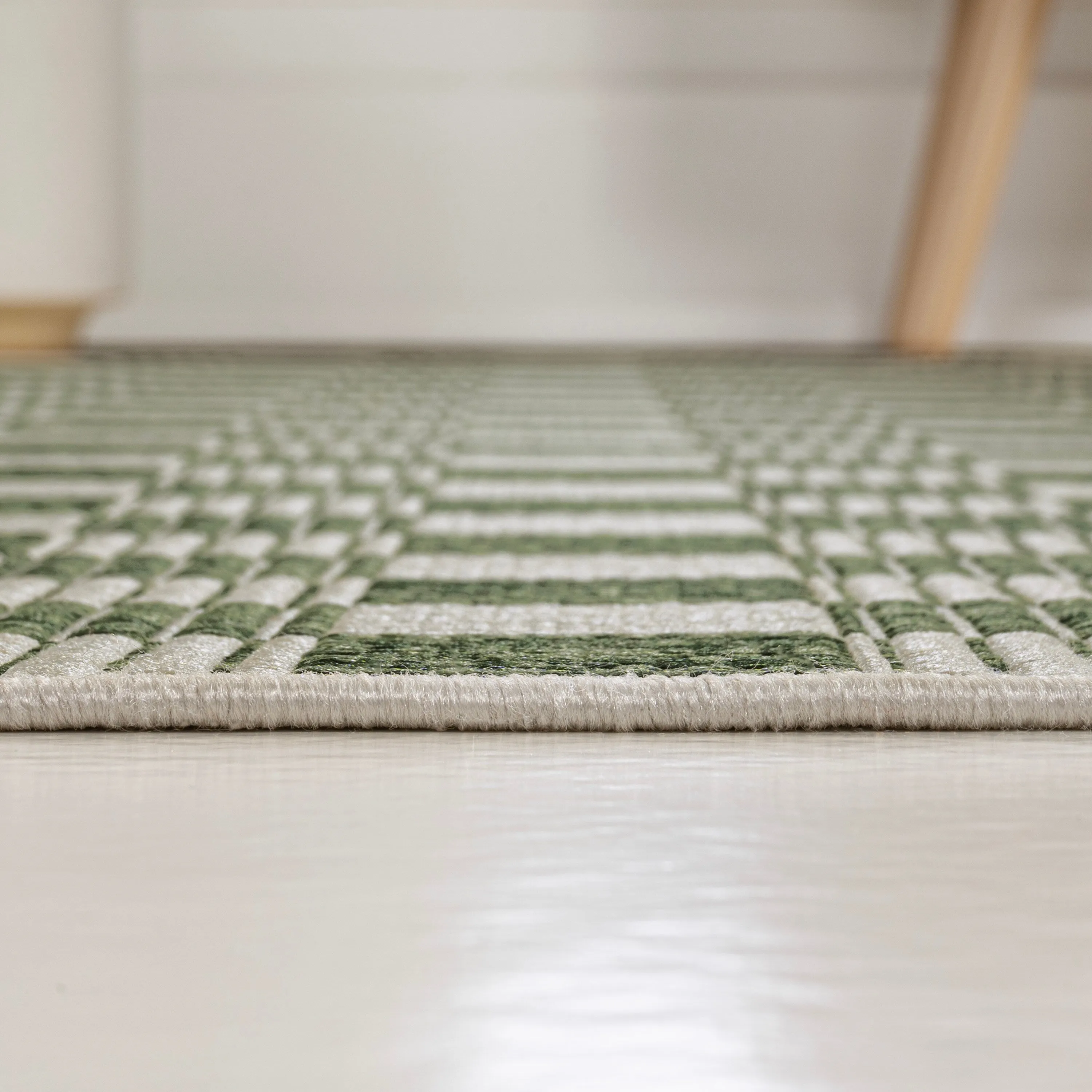 JONATHAN Y Maribel Traditional Cottage Checkerboard Green/Cream Indoor/Outdoor Area Rug