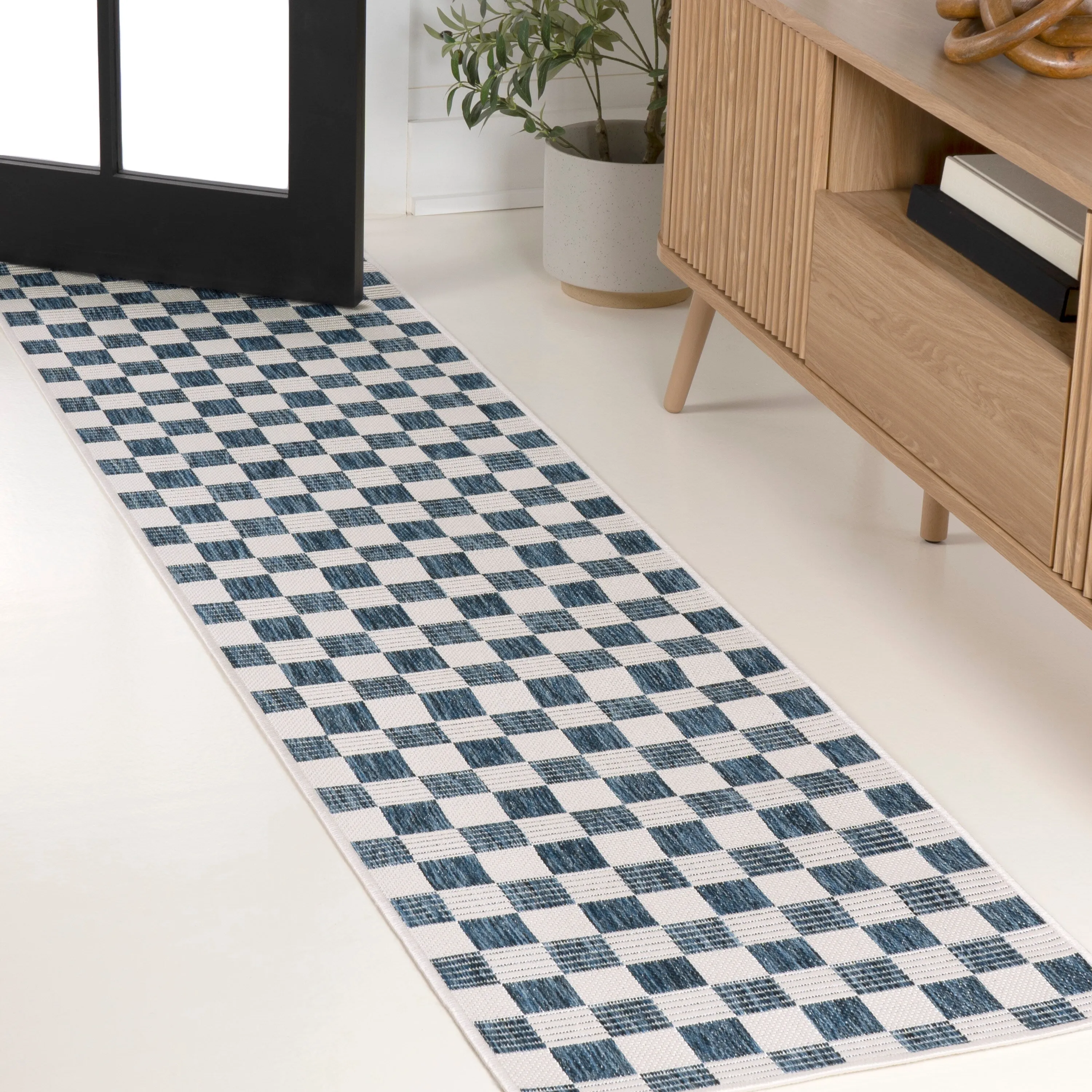 JONATHAN Y Maribel Traditional Cottage Checkerboard Green/Cream Indoor/Outdoor Area Rug