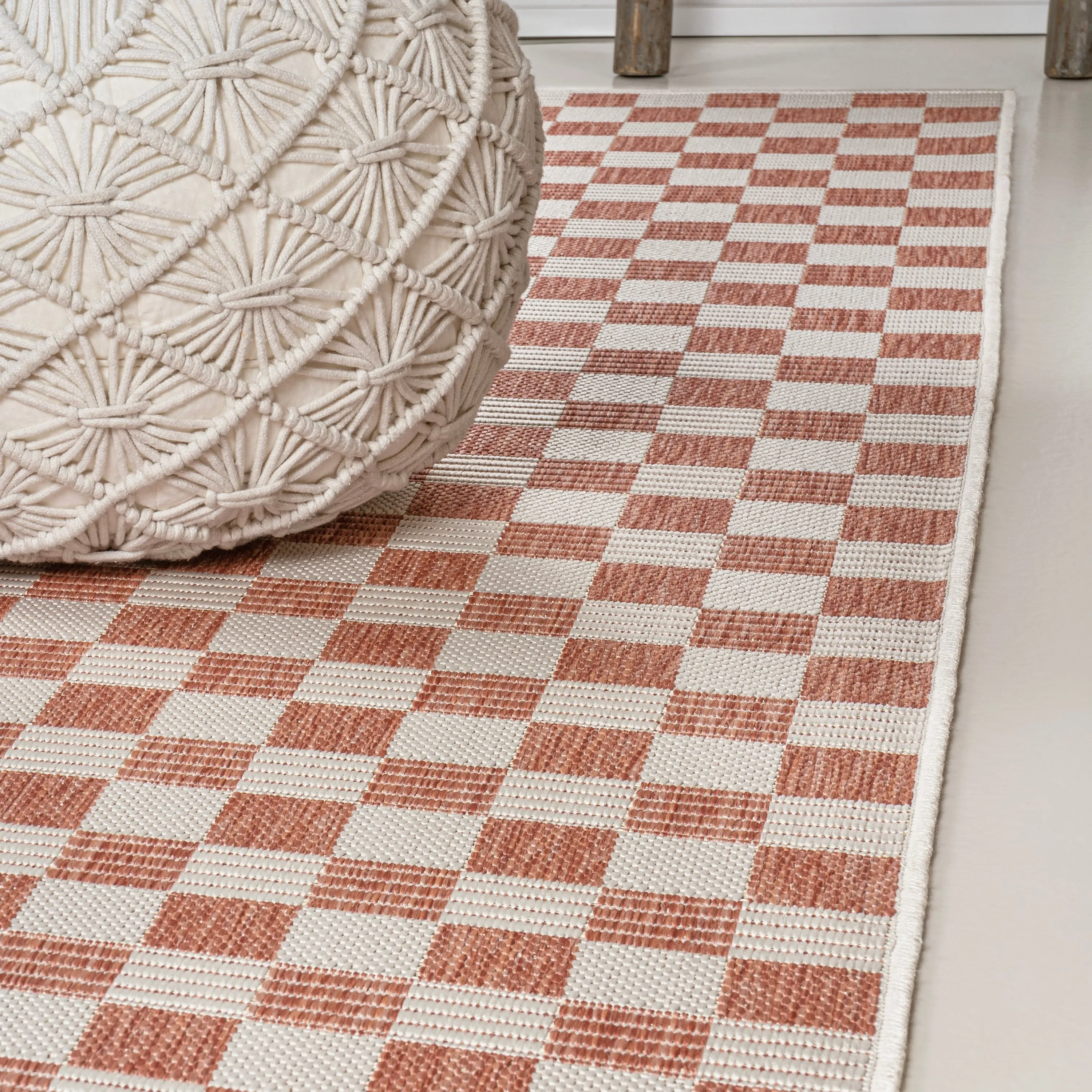 JONATHAN Y Maribel Traditional Cottage Checkerboard Green/Cream Indoor/Outdoor Area Rug