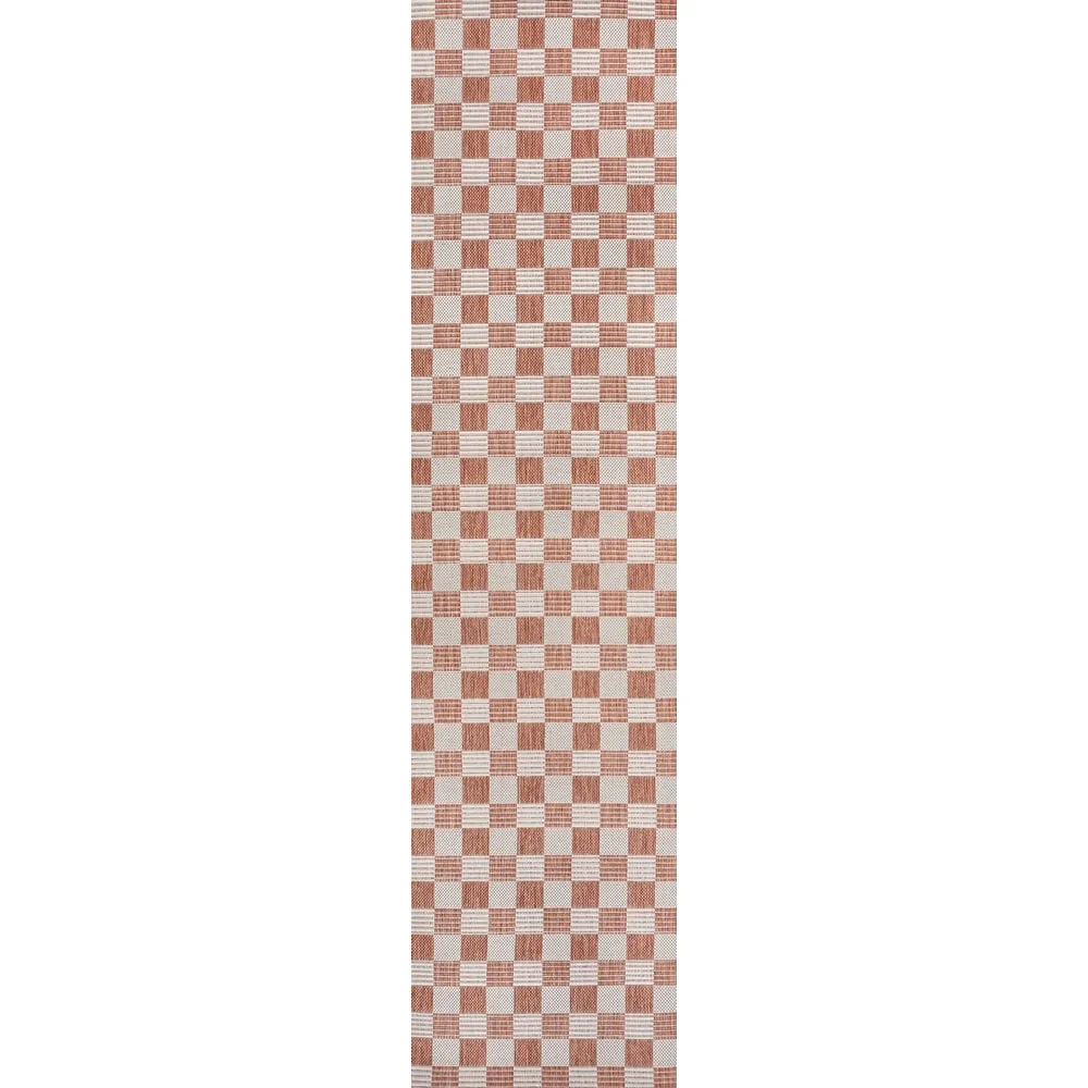 JONATHAN Y Maribel Traditional Cottage Checkerboard Green/Cream Indoor/Outdoor Area Rug
