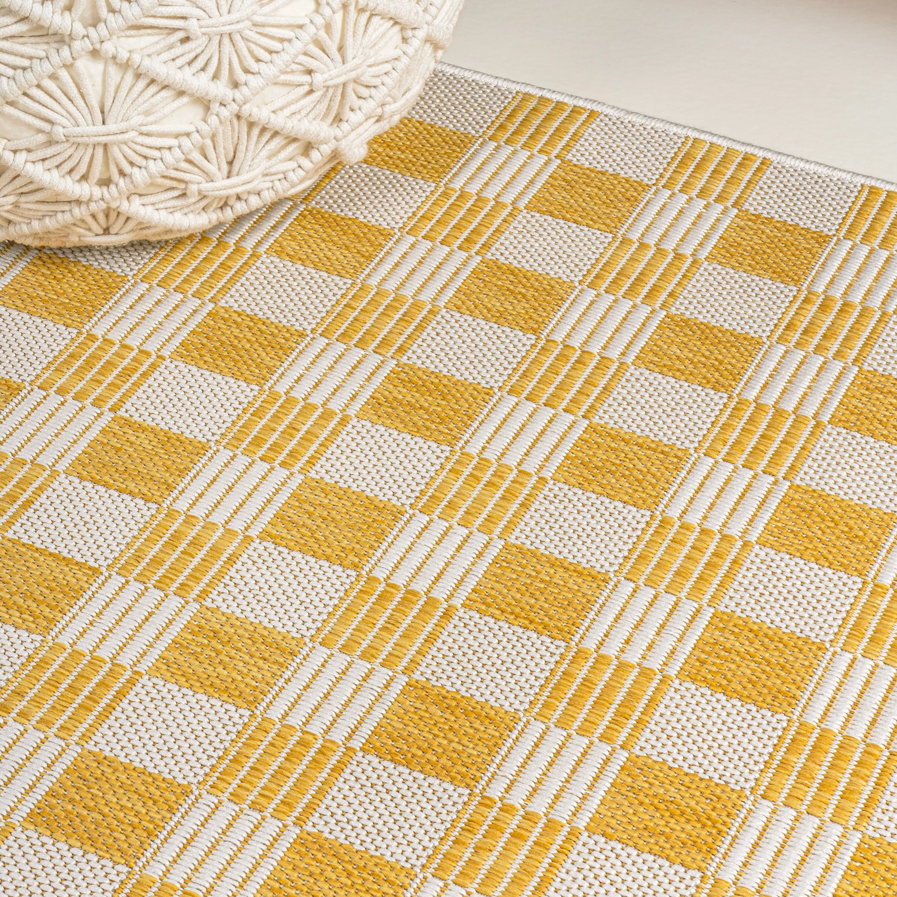 JONATHAN Y Maribel Traditional Cottage Checkerboard Green/Cream Indoor/Outdoor Area Rug