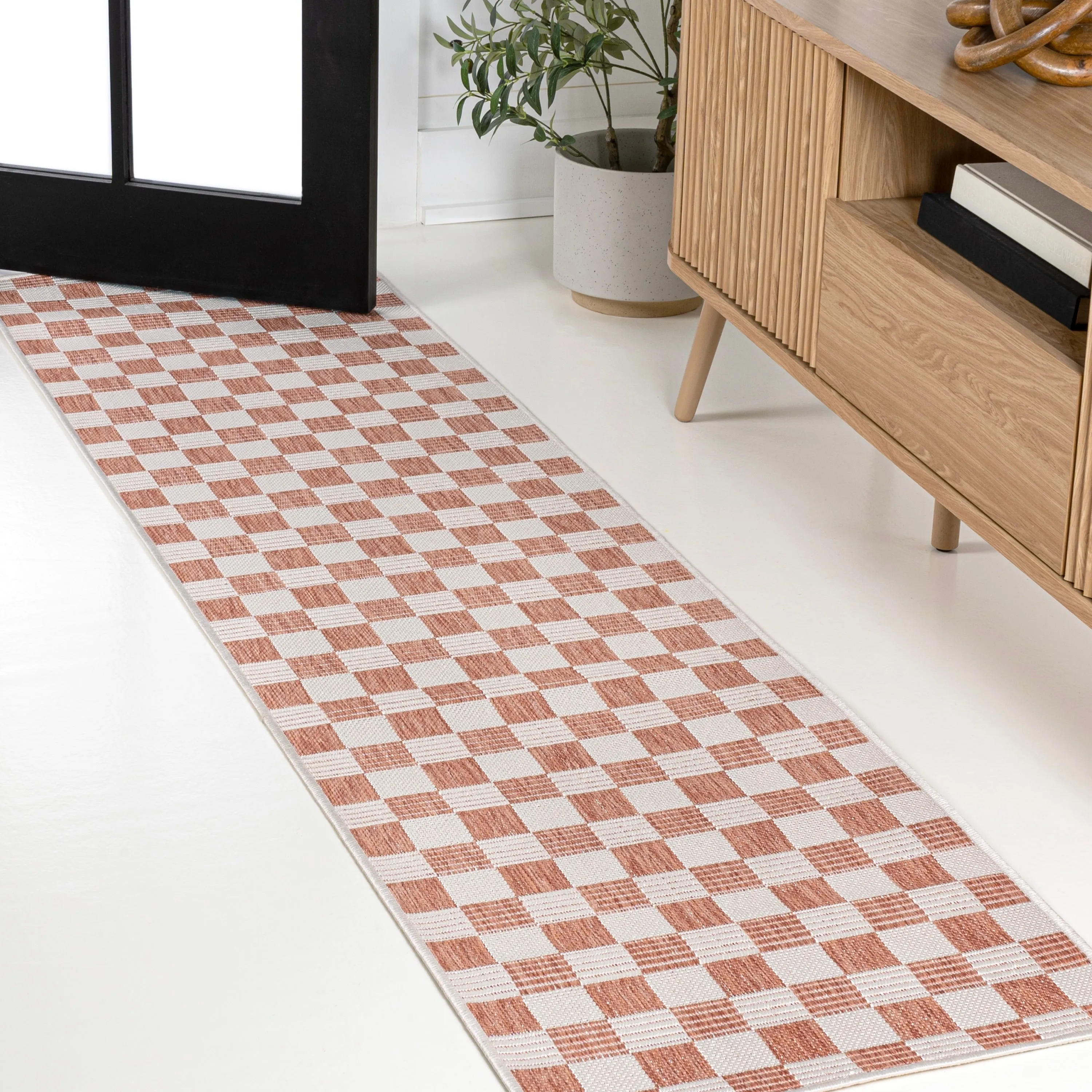 JONATHAN Y Maribel Traditional Cottage Checkerboard Green/Cream Indoor/Outdoor Area Rug