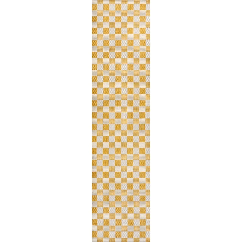 JONATHAN Y Maribel Traditional Cottage Checkerboard Green/Cream Indoor/Outdoor Area Rug