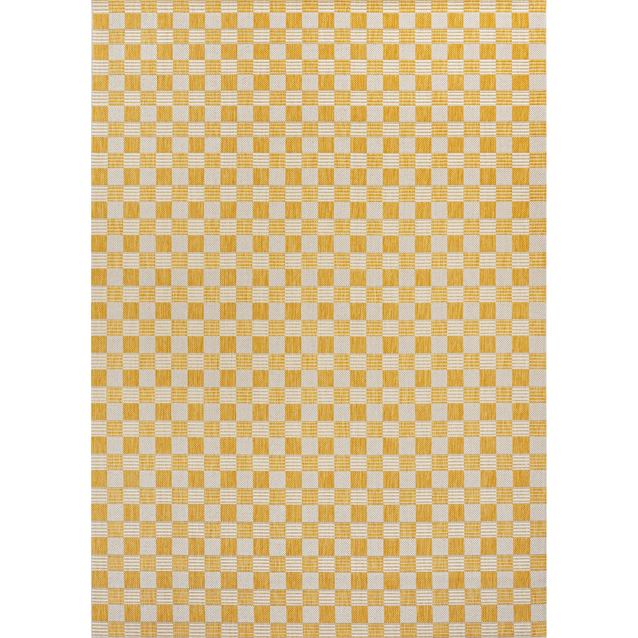 JONATHAN Y Maribel Traditional Cottage Checkerboard Green/Cream Indoor/Outdoor Area Rug