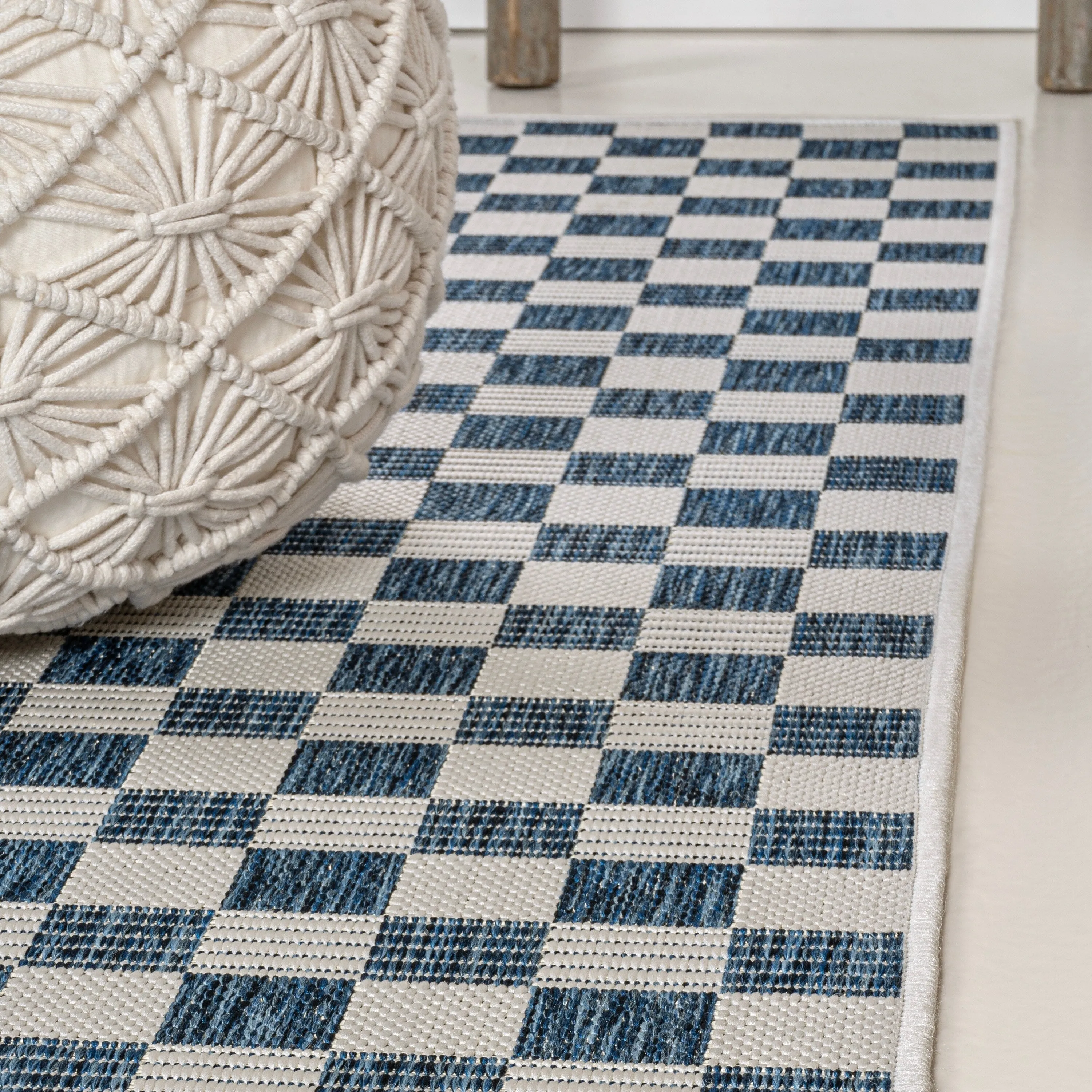 JONATHAN Y Maribel Traditional Cottage Checkerboard Green/Cream Indoor/Outdoor Area Rug