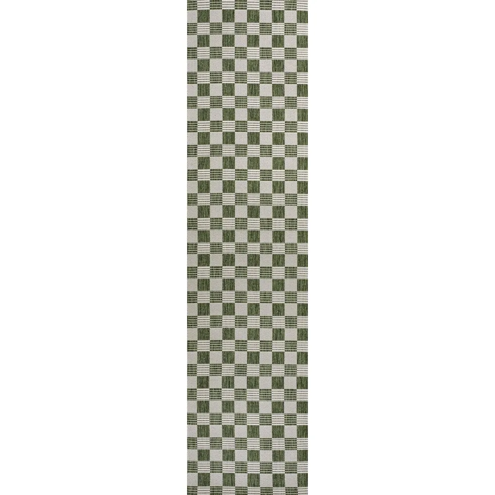 JONATHAN Y Maribel Traditional Cottage Checkerboard Green/Cream Indoor/Outdoor Area Rug