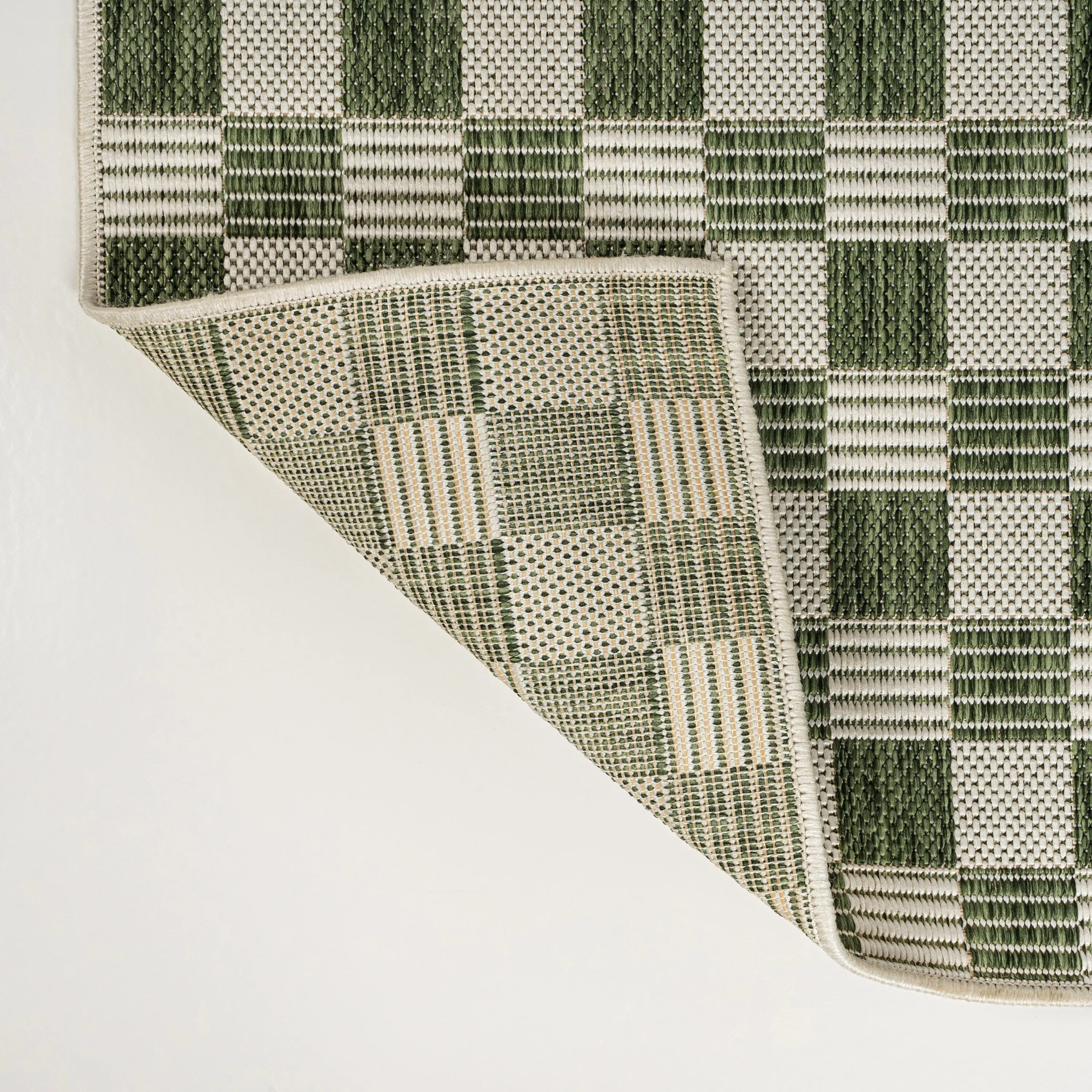 JONATHAN Y Maribel Traditional Cottage Checkerboard Green/Cream Indoor/Outdoor Area Rug