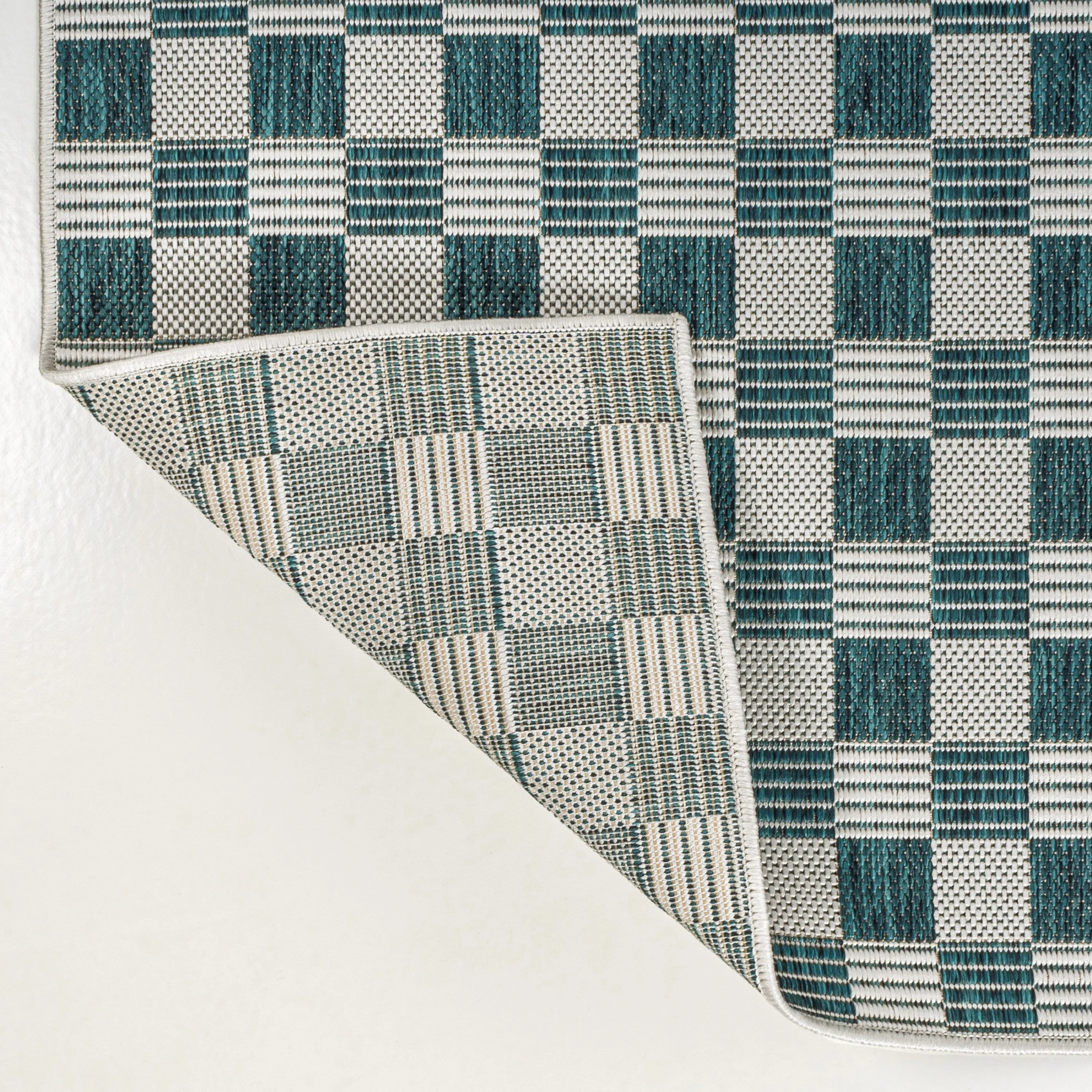 JONATHAN Y Maribel Traditional Cottage Checkerboard Green/Cream Indoor/Outdoor Area Rug