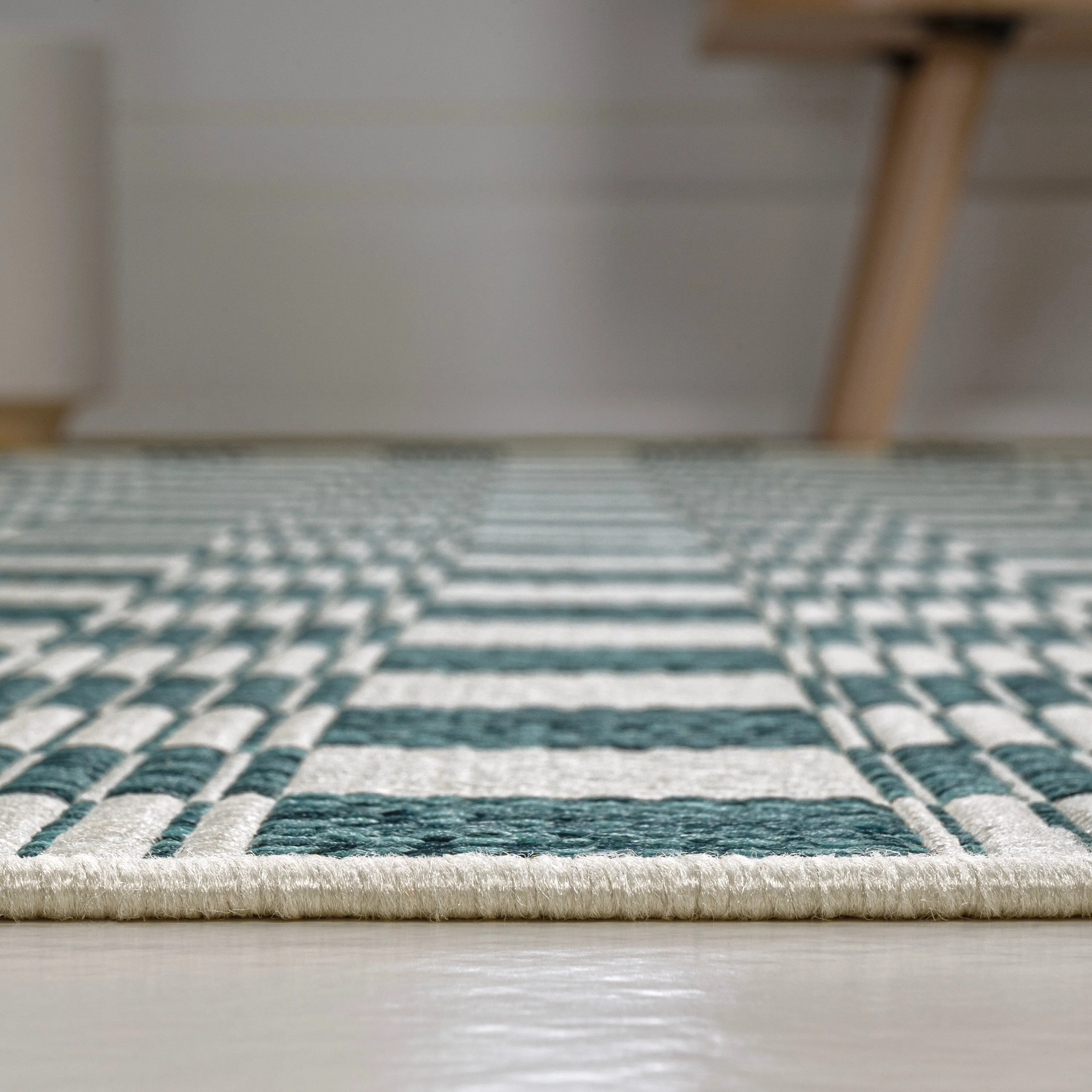 JONATHAN Y Maribel Traditional Cottage Checkerboard Green/Cream Indoor/Outdoor Area Rug