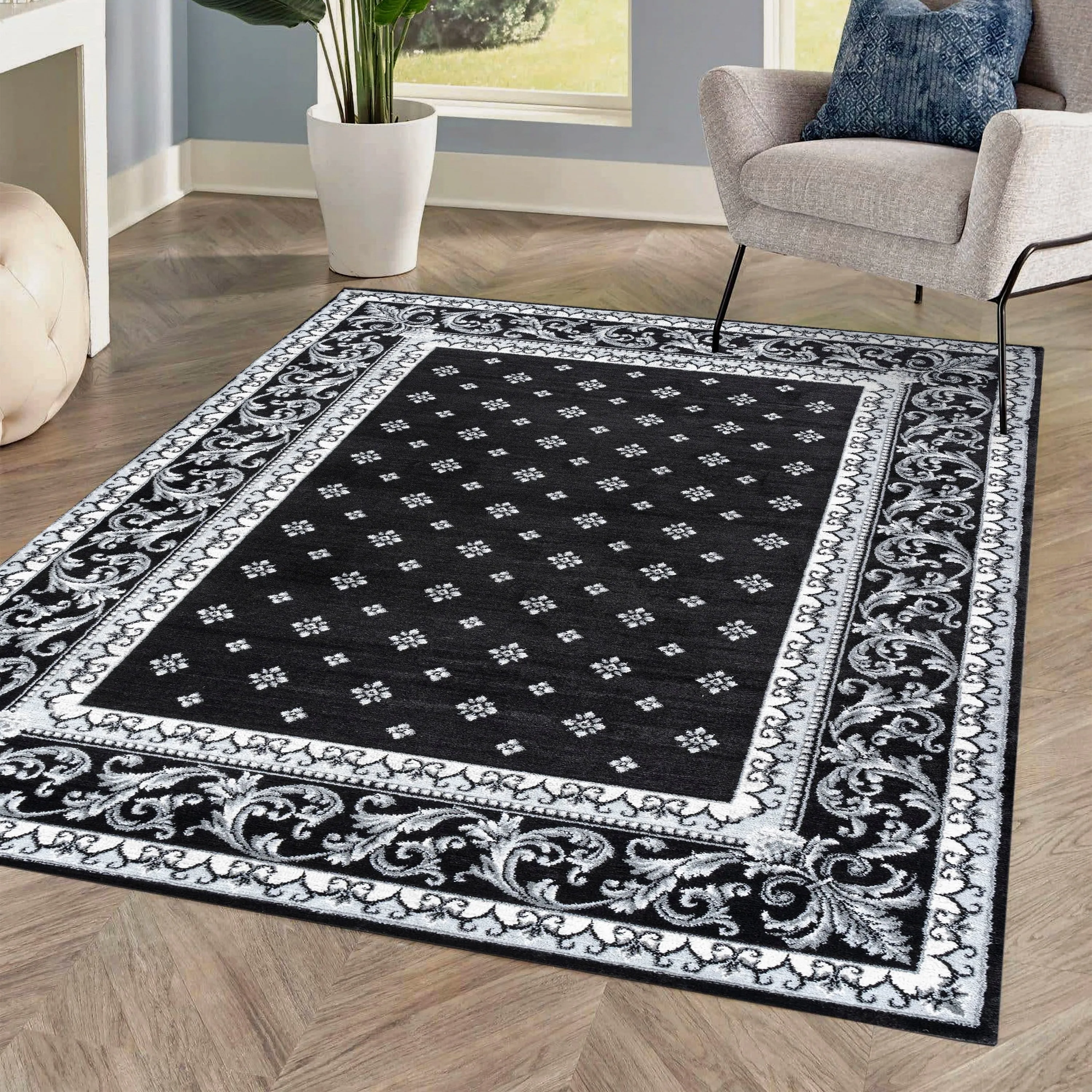 JONATHAN Y Marrakesh French Border Area Rug