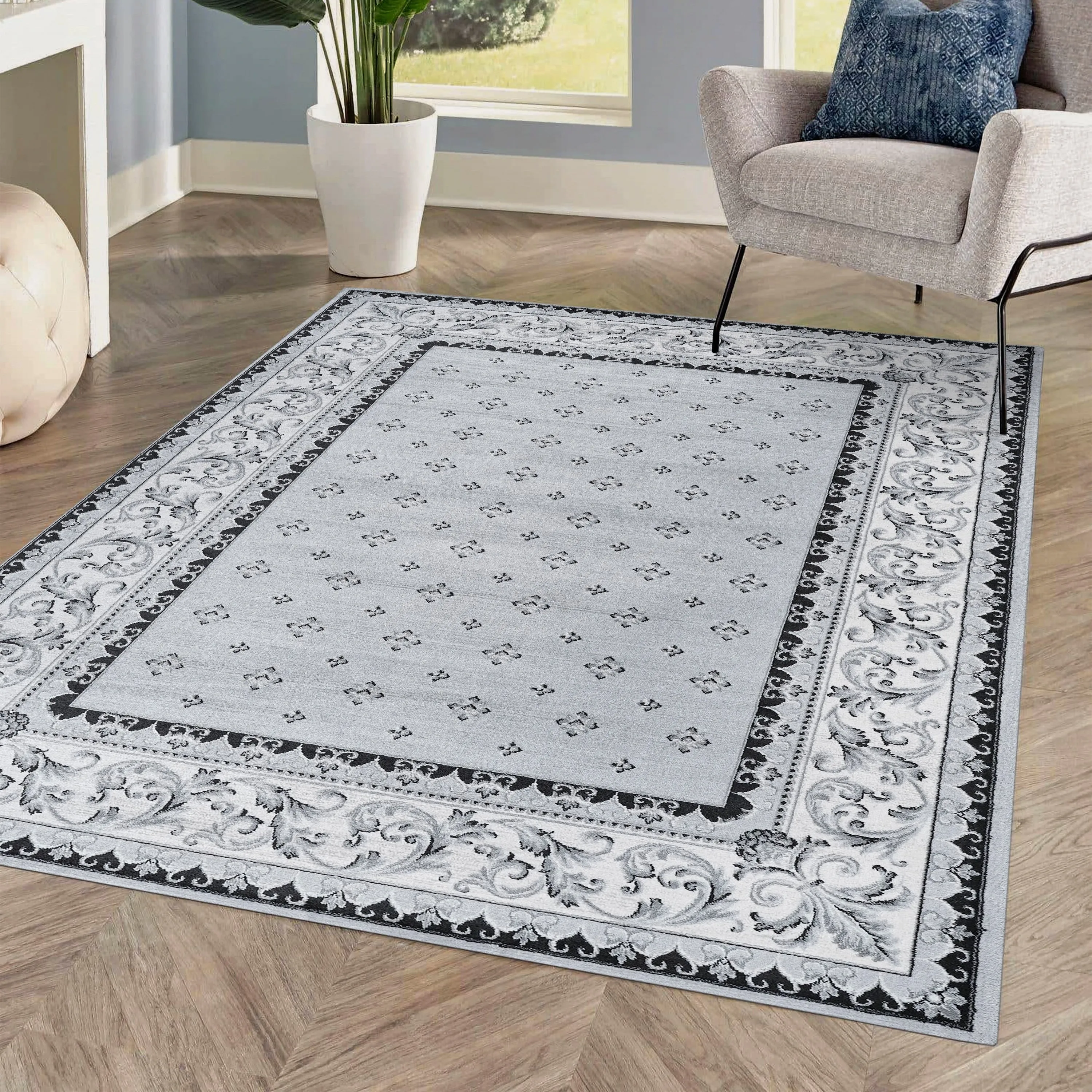 JONATHAN Y Marrakesh French Border Area Rug