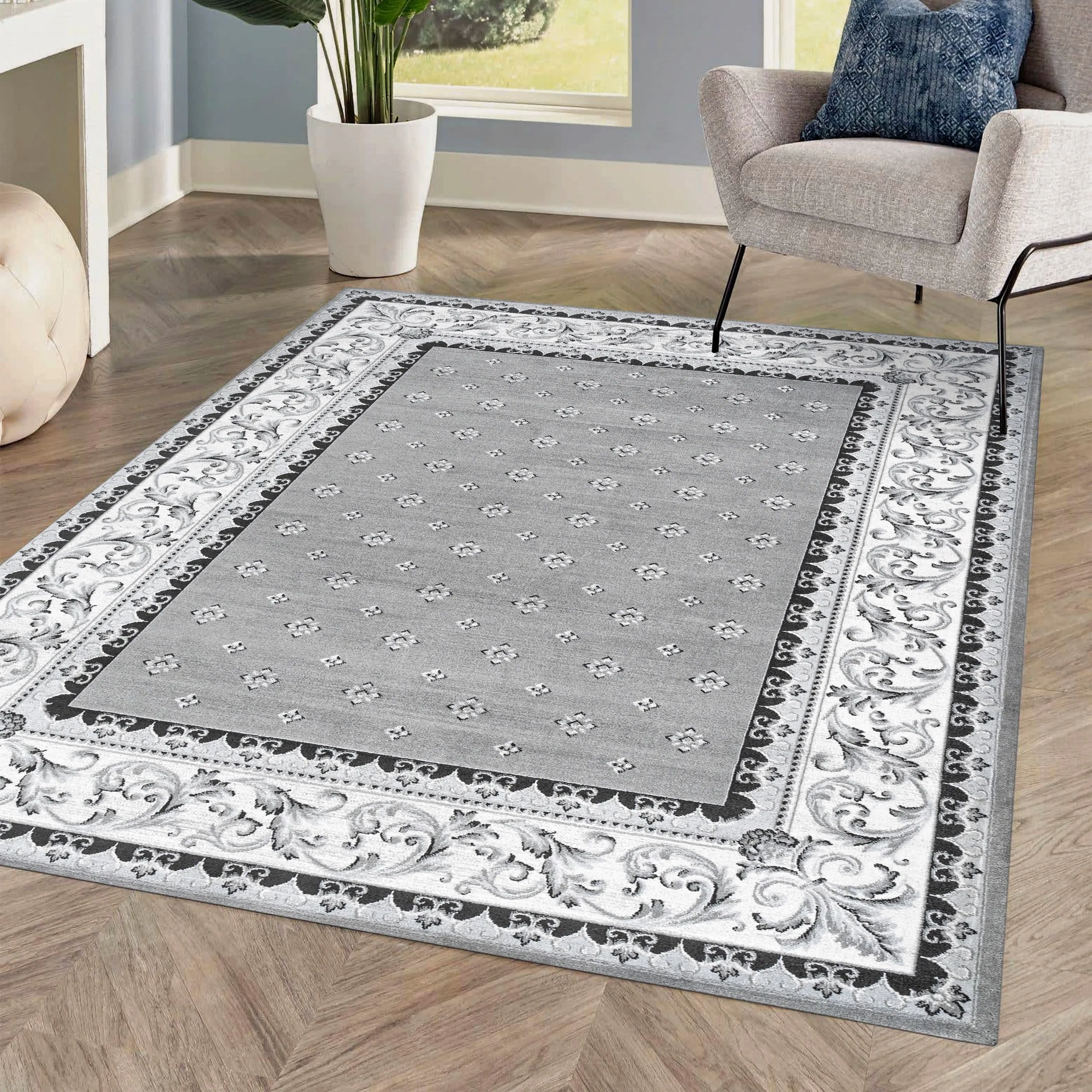 JONATHAN Y Marrakesh French Border Area Rug