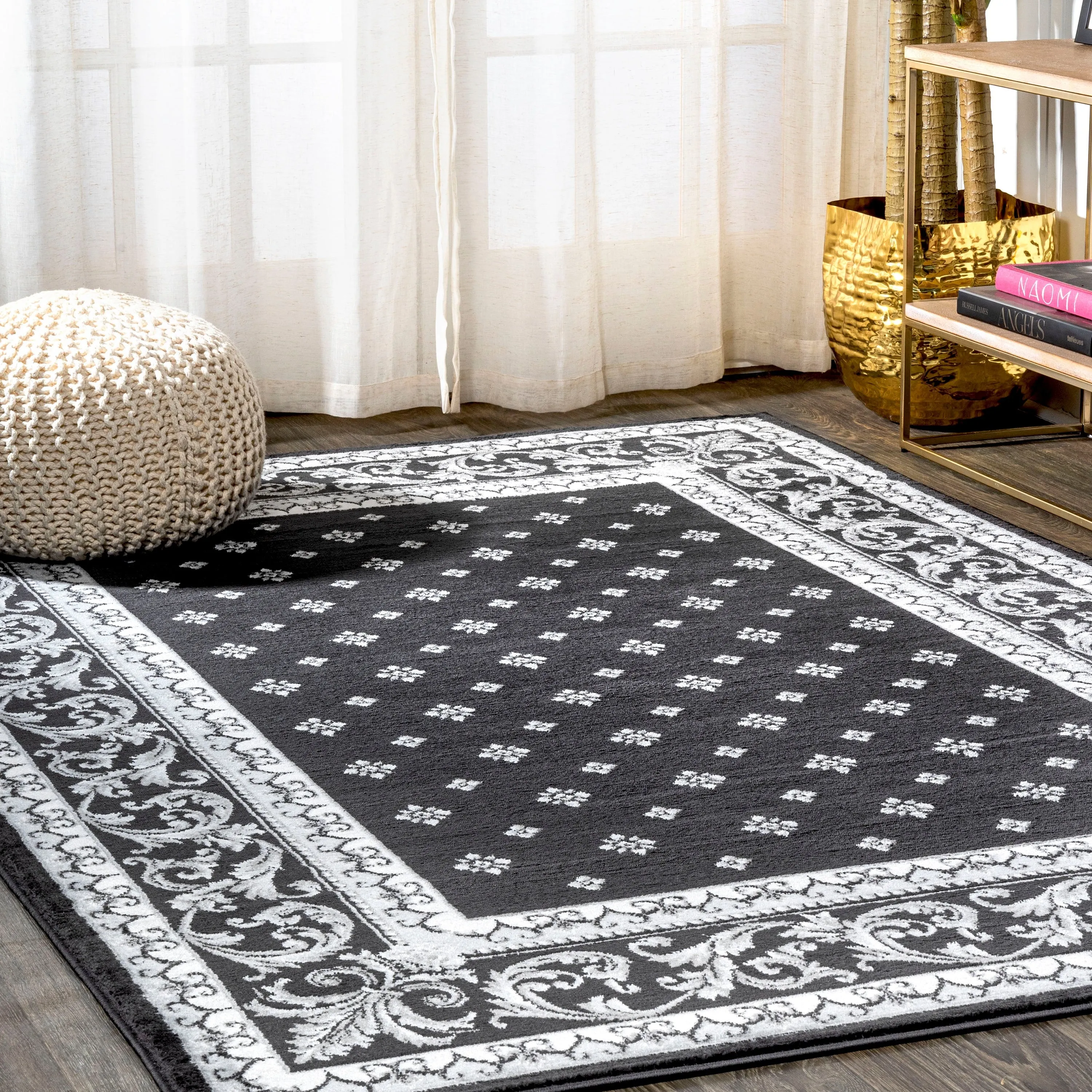 JONATHAN Y Marrakesh French Border Area Rug