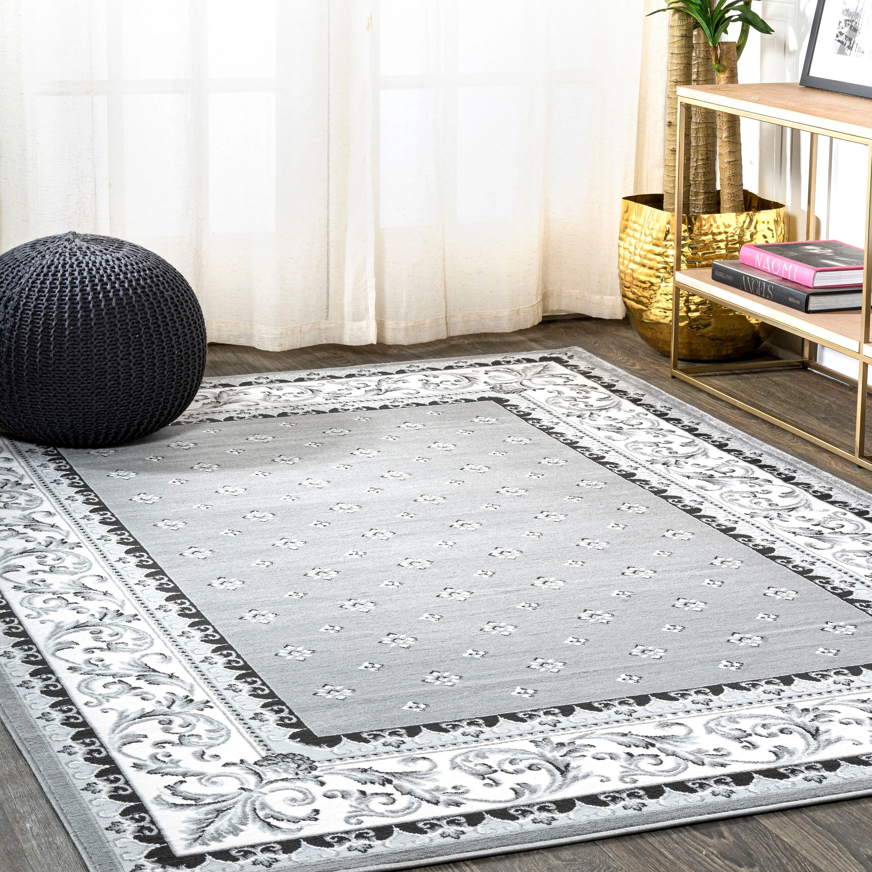 JONATHAN Y Marrakesh French Border Area Rug