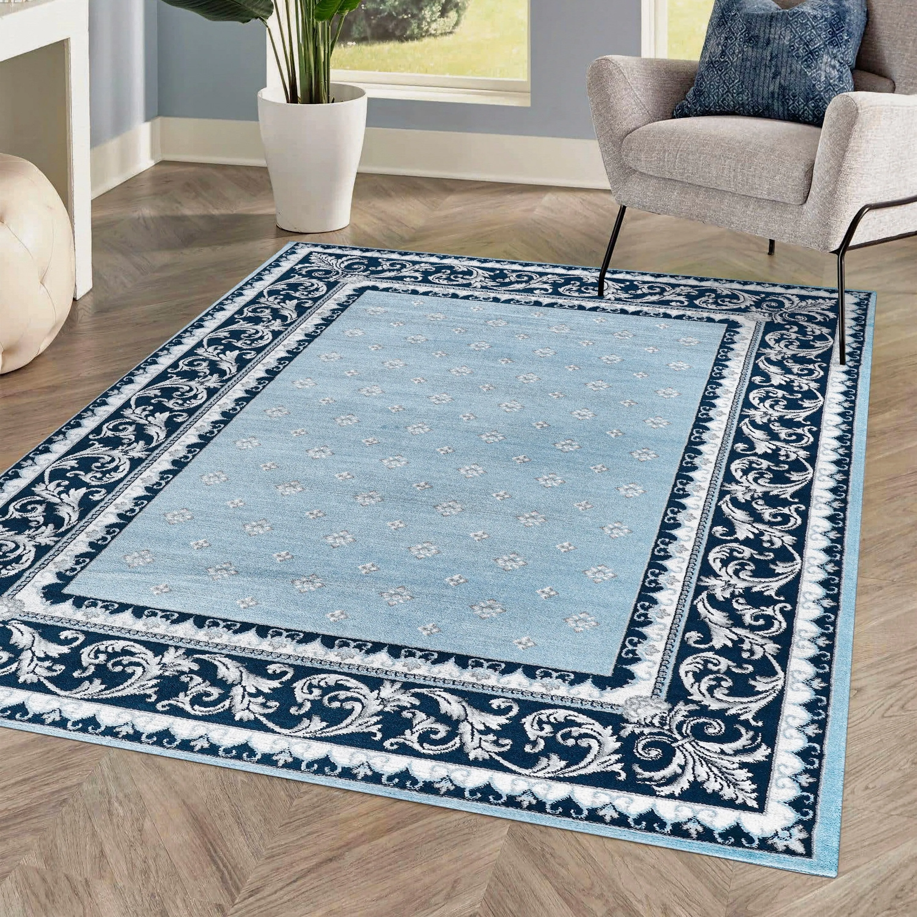 JONATHAN Y Marrakesh French Border Area Rug
