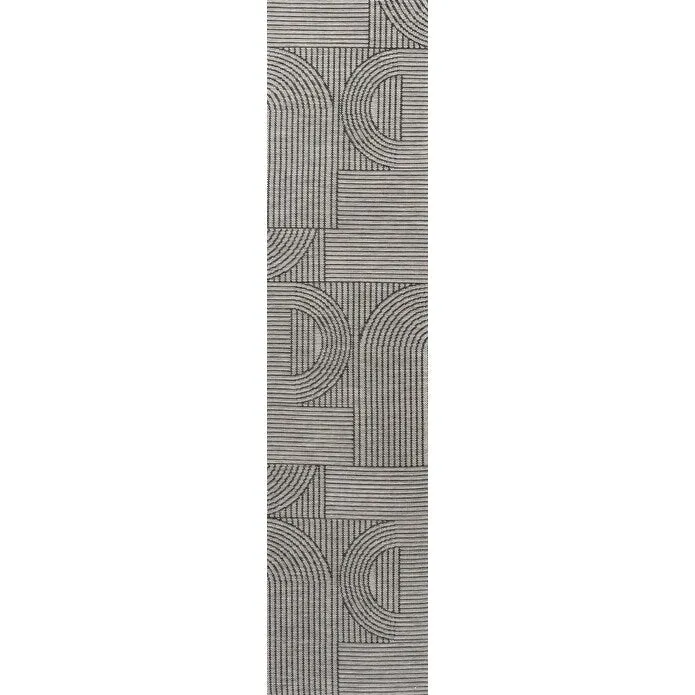 JONATHAN Y Reversible Bijan Mid-Century Modern Arch Stripe Machine-Washable Cream/Beige Indoor/Outdoor Rug