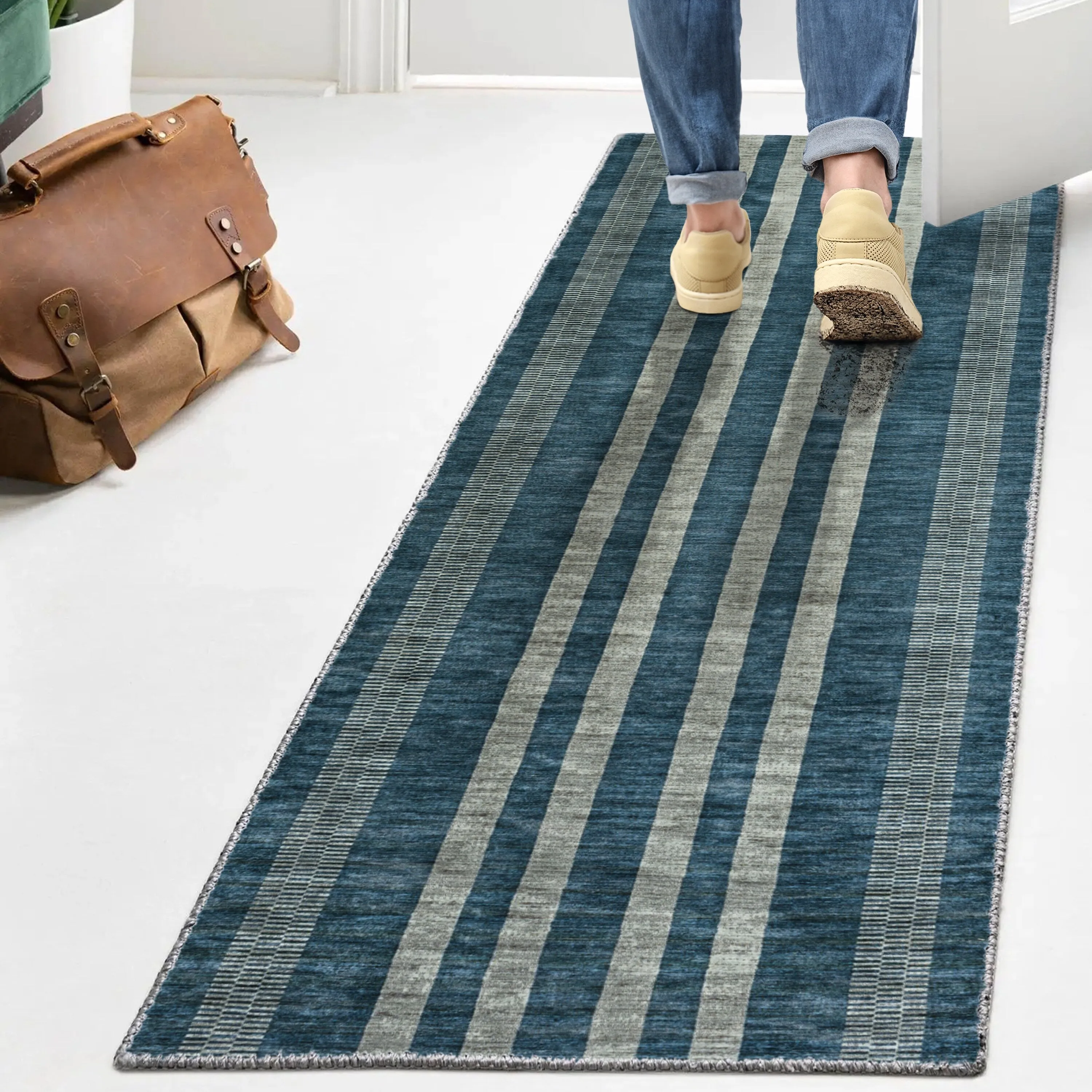 JONATHAN Y Timantii Bohemian Medallion Textured Weave Machine Washable Area Rug