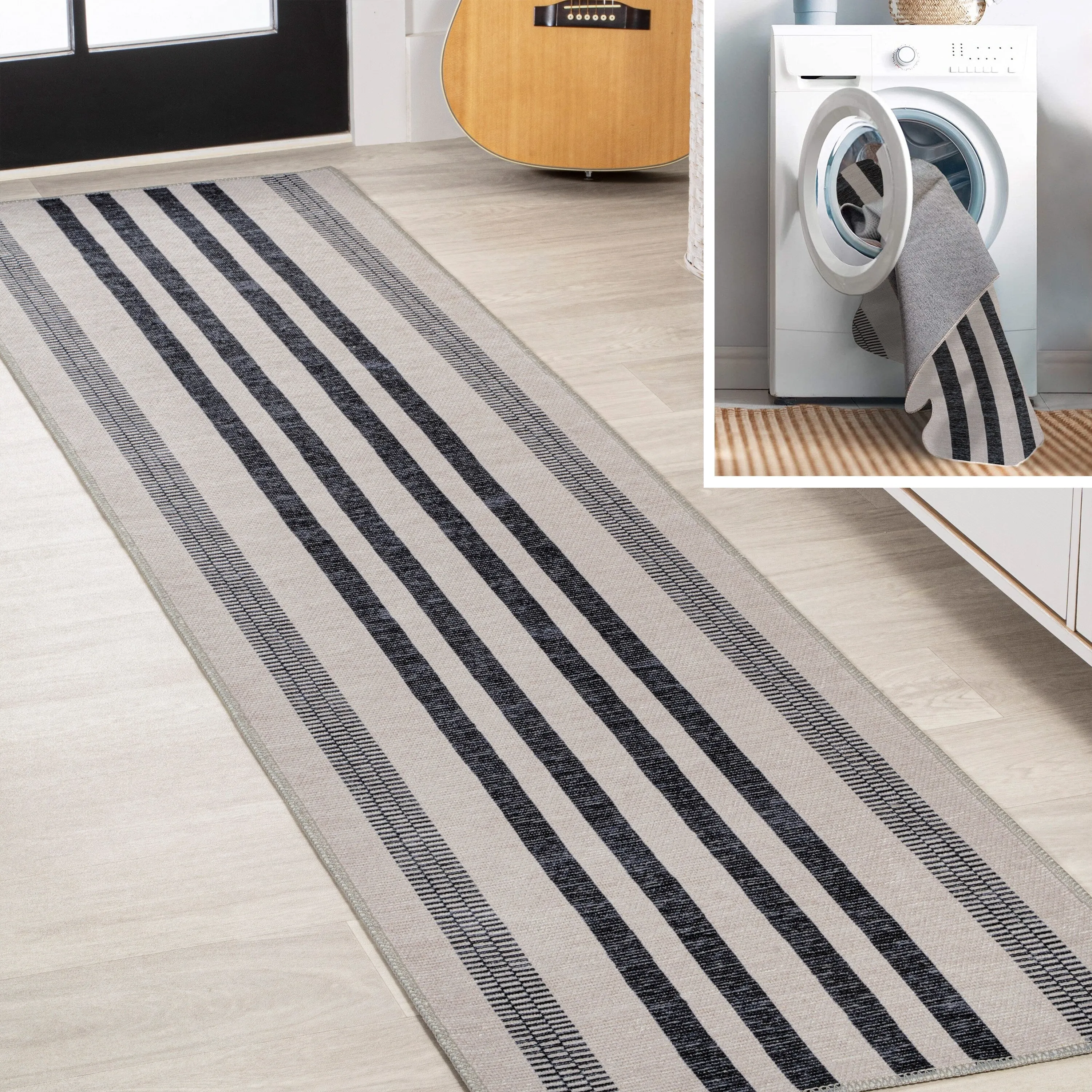 JONATHAN Y Timantii Bohemian Medallion Textured Weave Machine Washable Area Rug