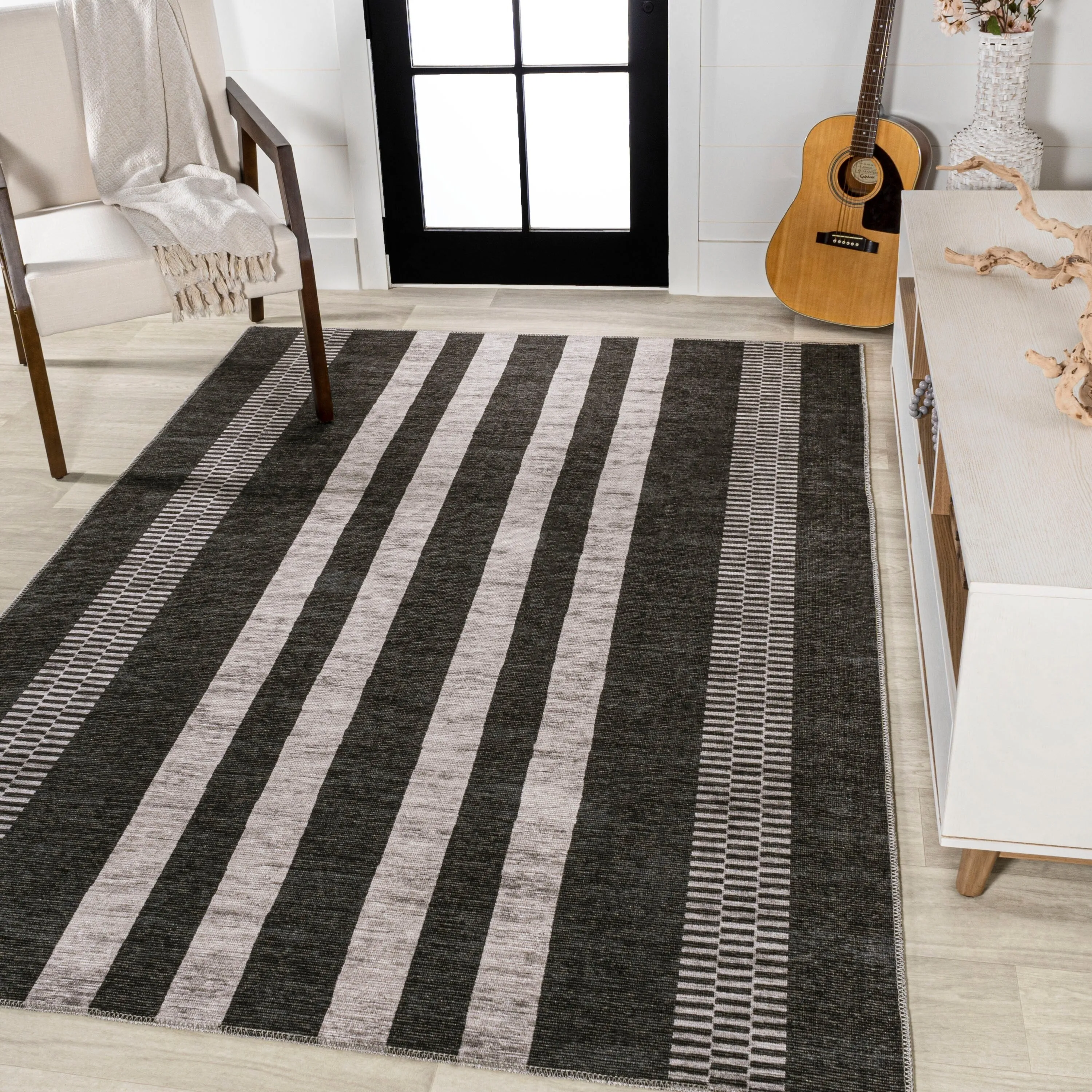 JONATHAN Y Timantii Bohemian Medallion Textured Weave Machine Washable Area Rug