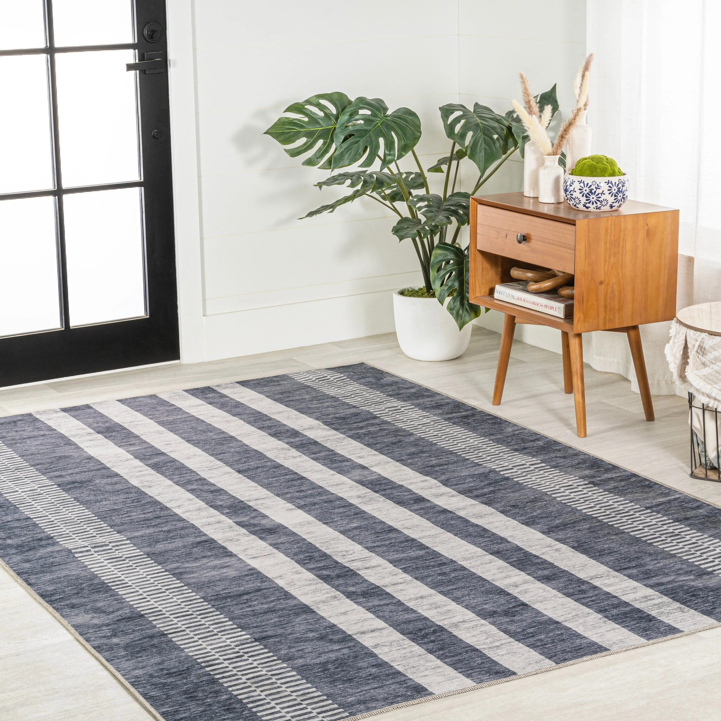 JONATHAN Y Timantii Bohemian Medallion Textured Weave Machine Washable Area Rug