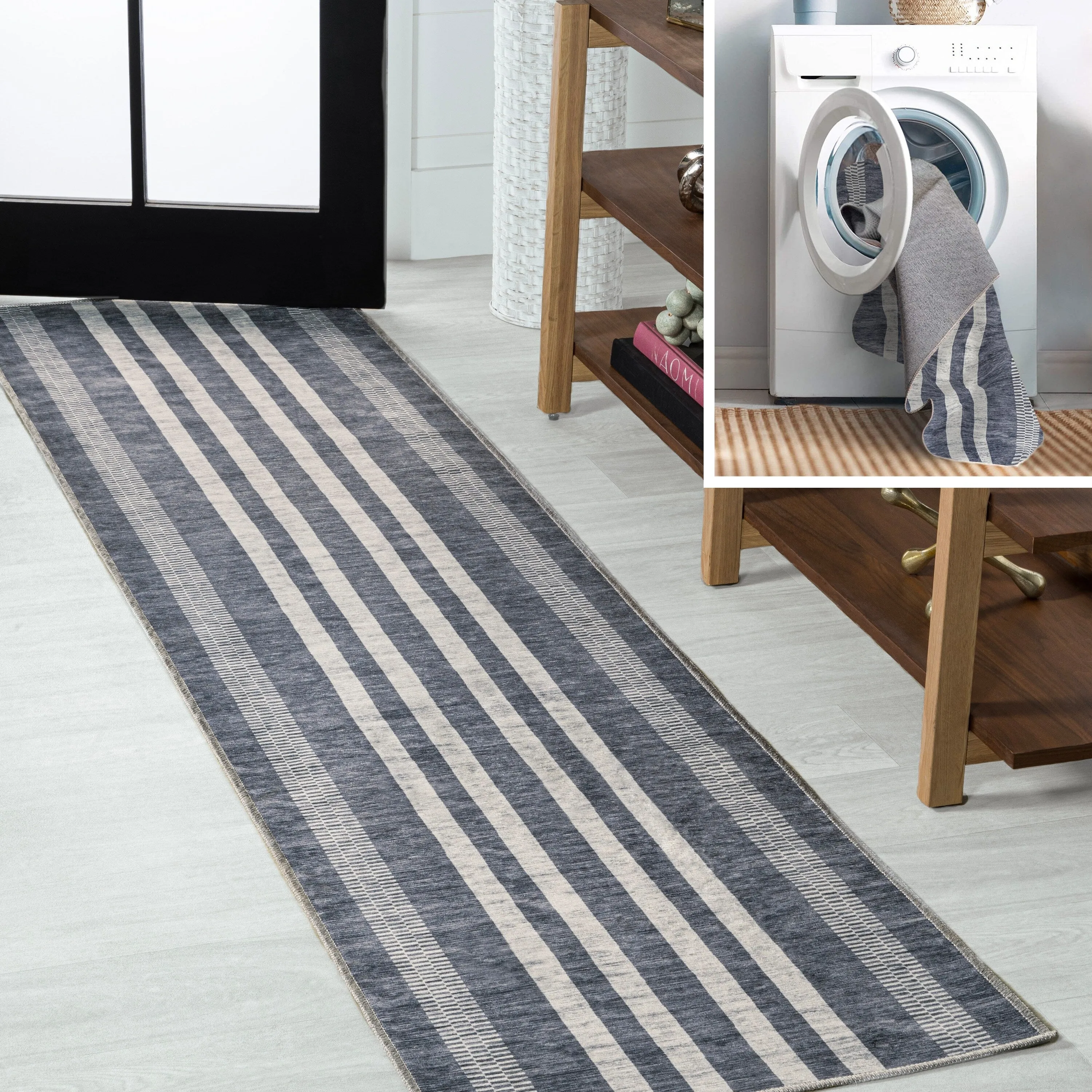 JONATHAN Y Timantii Bohemian Medallion Textured Weave Machine Washable Area Rug