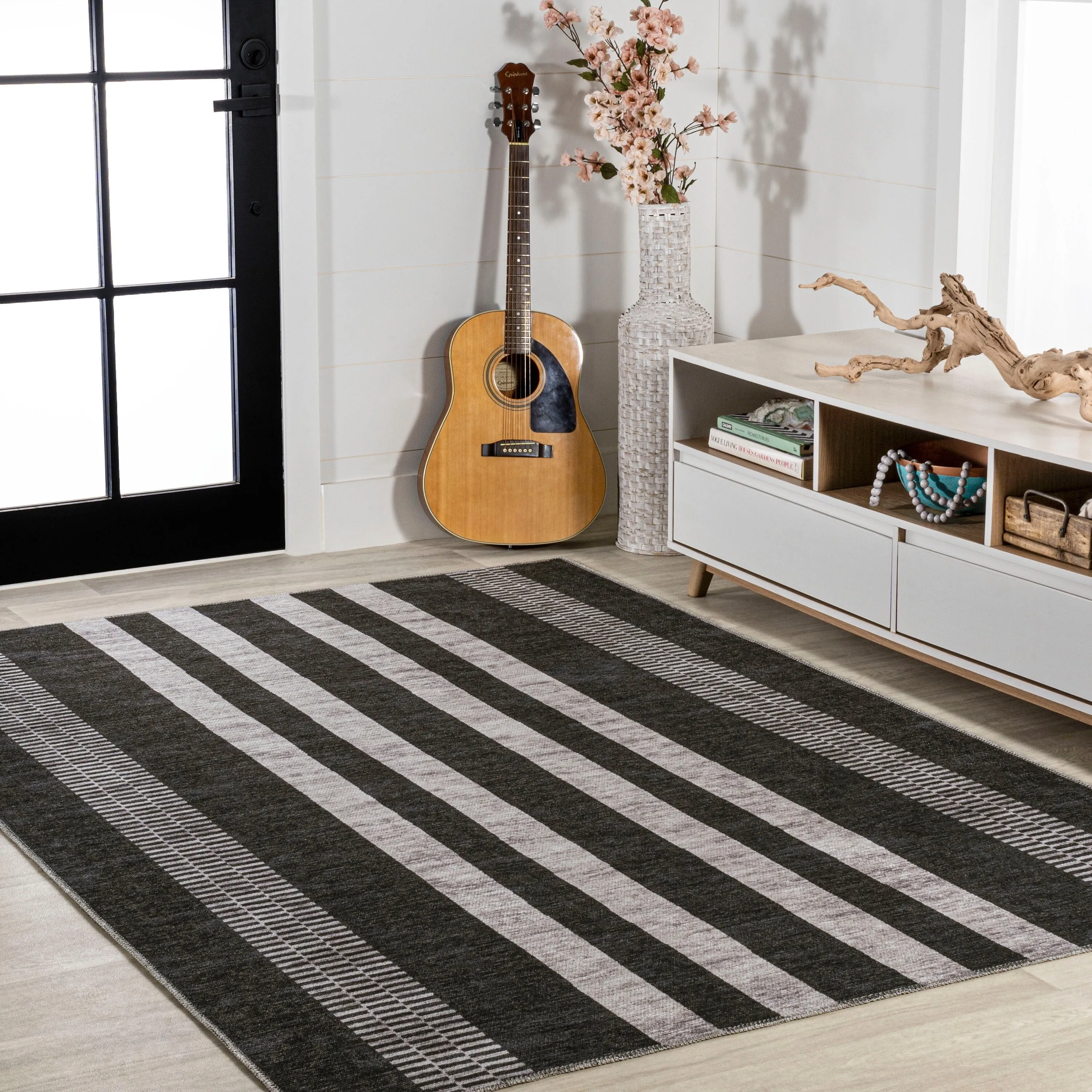 JONATHAN Y Timantii Bohemian Medallion Textured Weave Machine Washable Area Rug