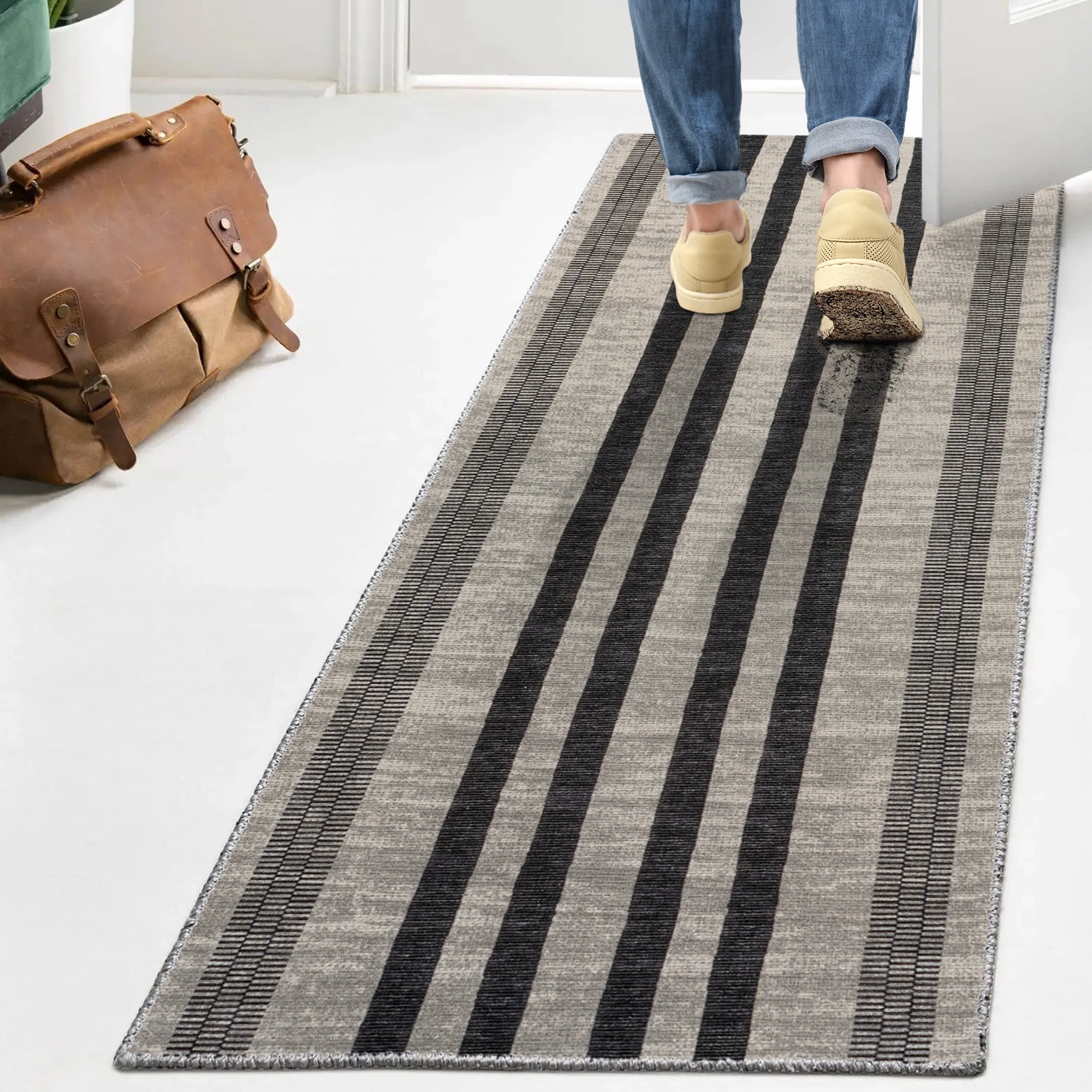 JONATHAN Y Timantii Bohemian Medallion Textured Weave Machine Washable Area Rug
