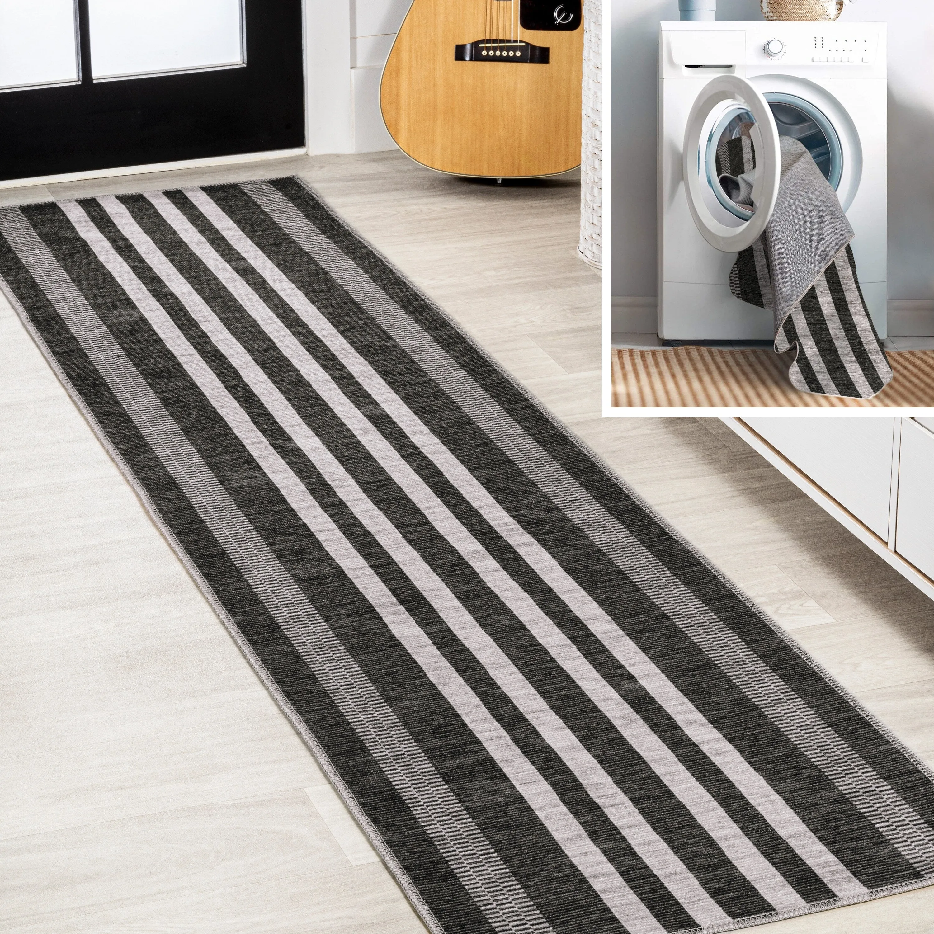 JONATHAN Y Timantii Bohemian Medallion Textured Weave Machine Washable Area Rug