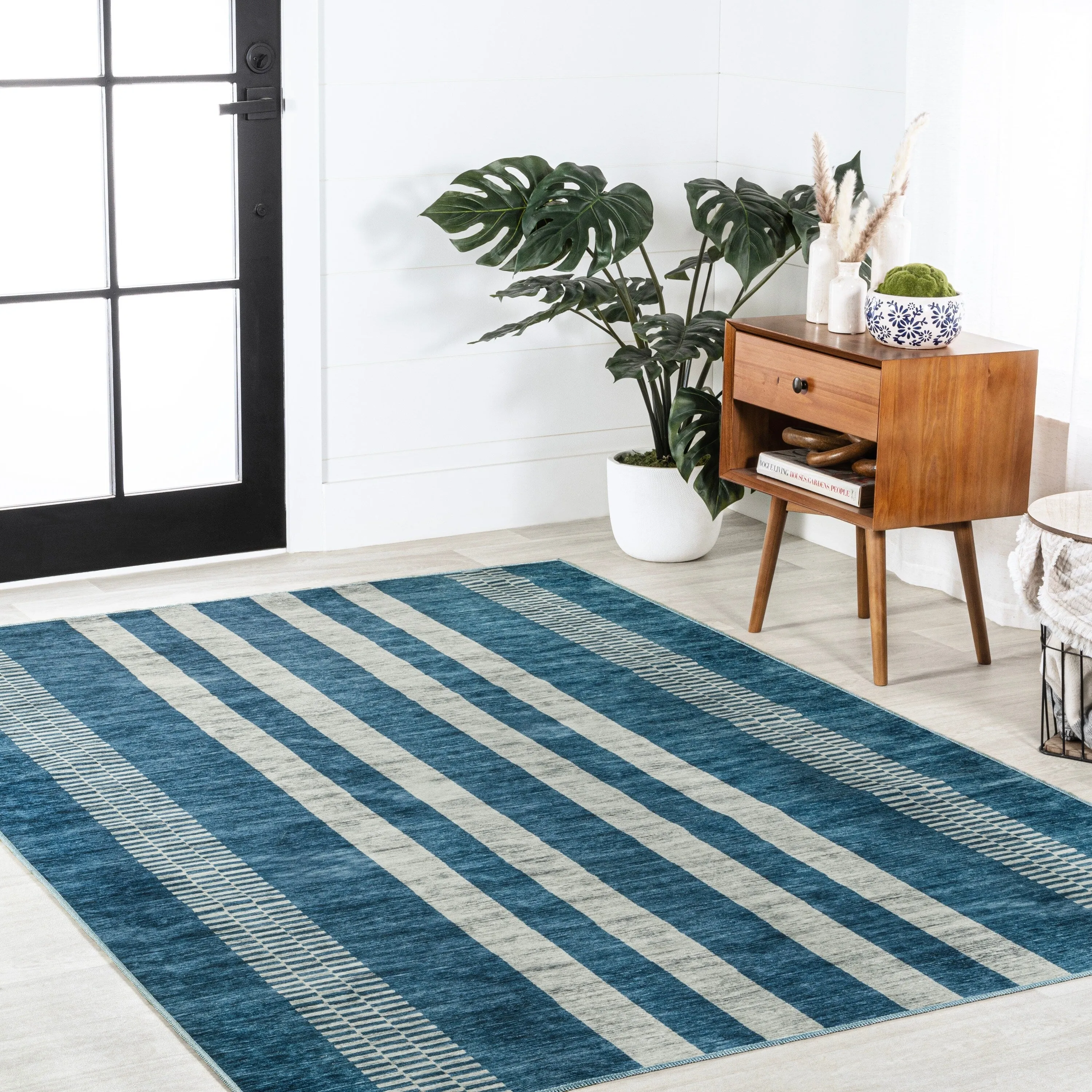 JONATHAN Y Timantii Bohemian Medallion Textured Weave Machine Washable Area Rug