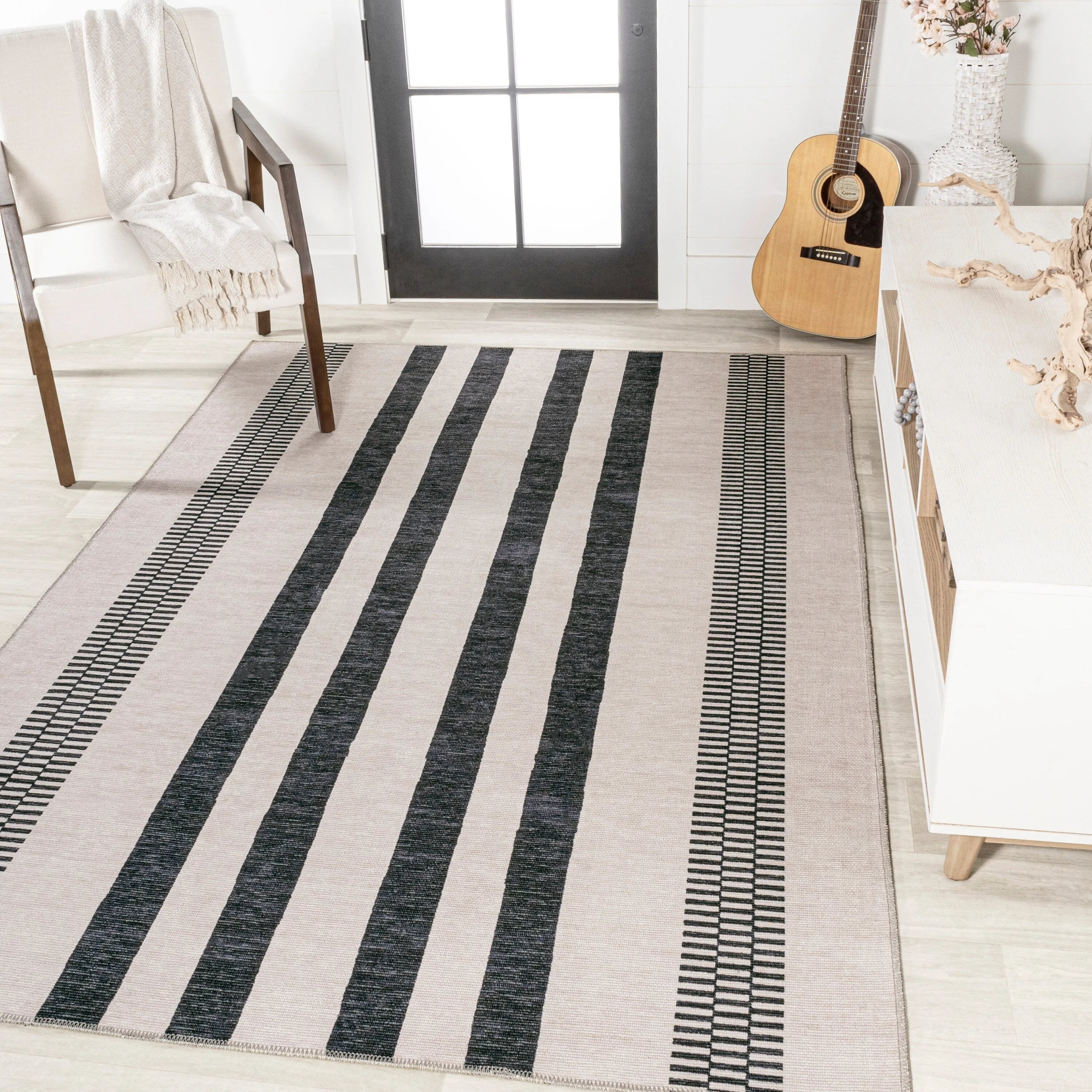 JONATHAN Y Timantii Bohemian Medallion Textured Weave Machine Washable Area Rug
