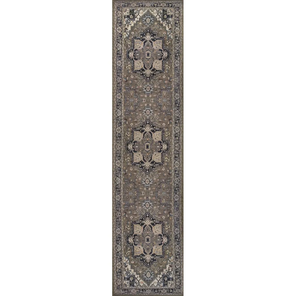 JONATHAN Y Victoria Ornate Large Medallion Machine Washable Area Rug