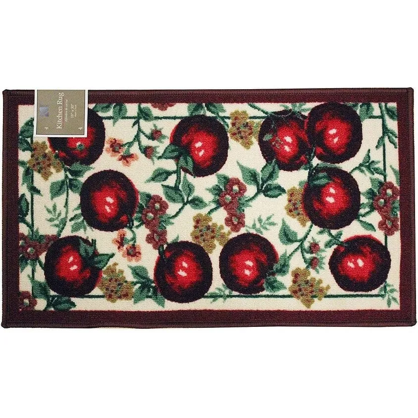 Kashi Home Kitchen Rug. Printed Durable Non Slip Floor Mat. Pretty Farmhouse Design
