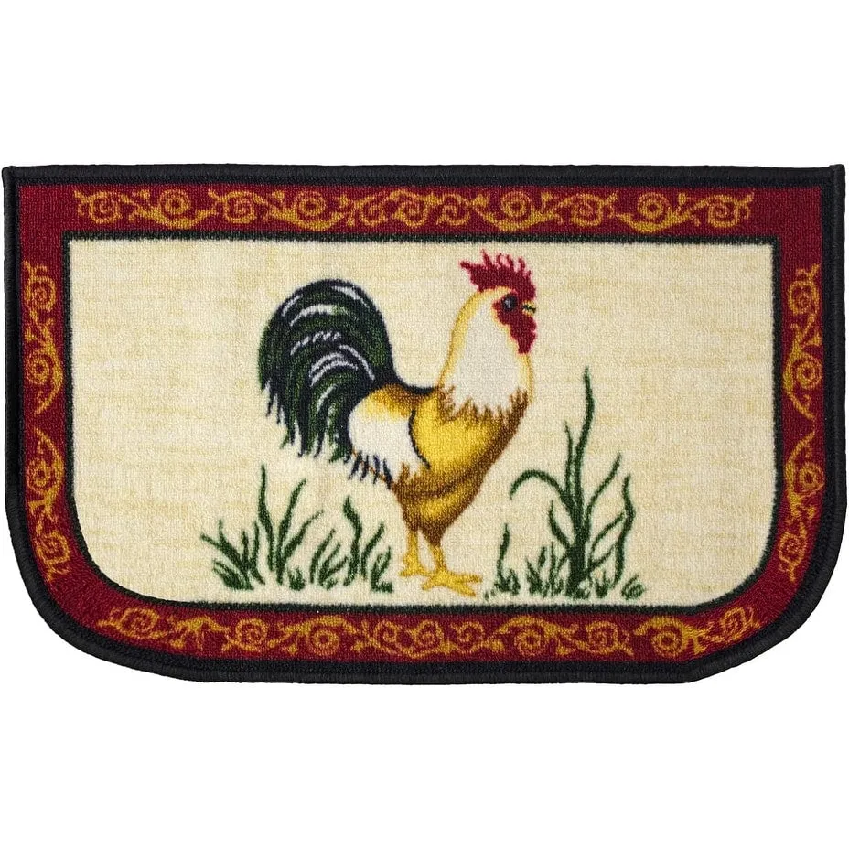 Kashi Home Kitchen Rug. Printed Durable Non Slip Floor Mat. Pretty Farmhouse Design
