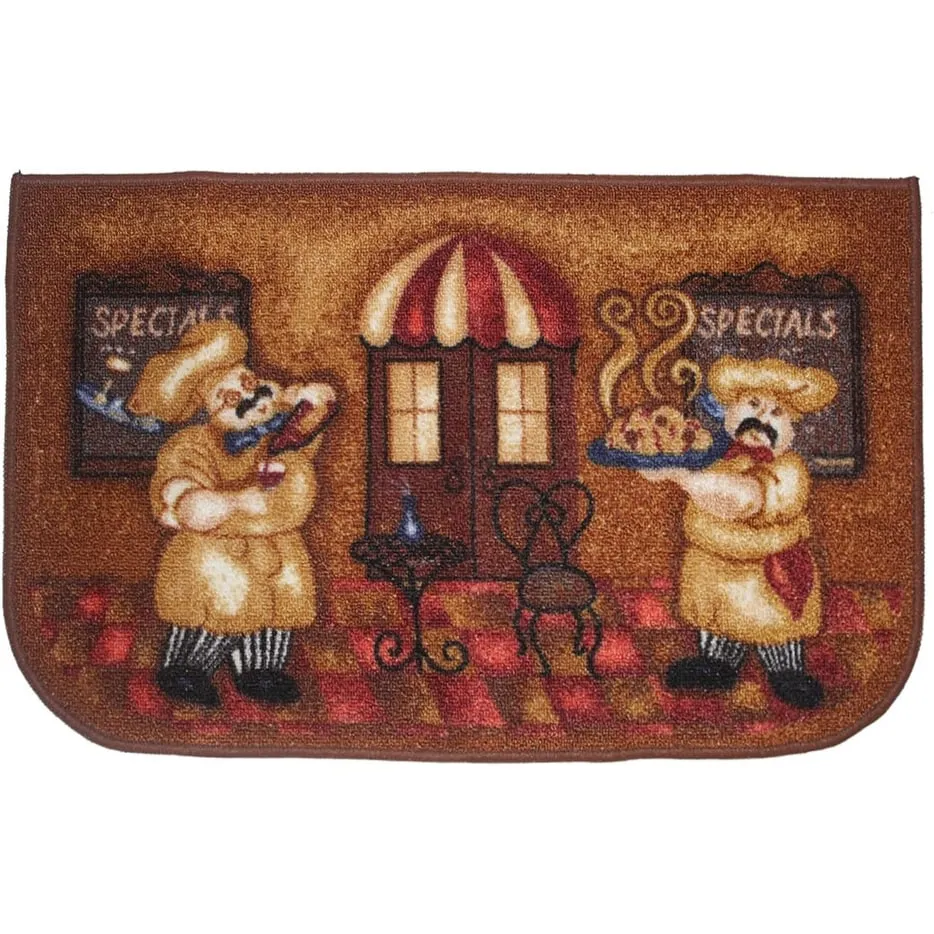 Kashi Home Kitchen Rug. Printed Durable Non Slip Floor Mat. Pretty Farmhouse Design