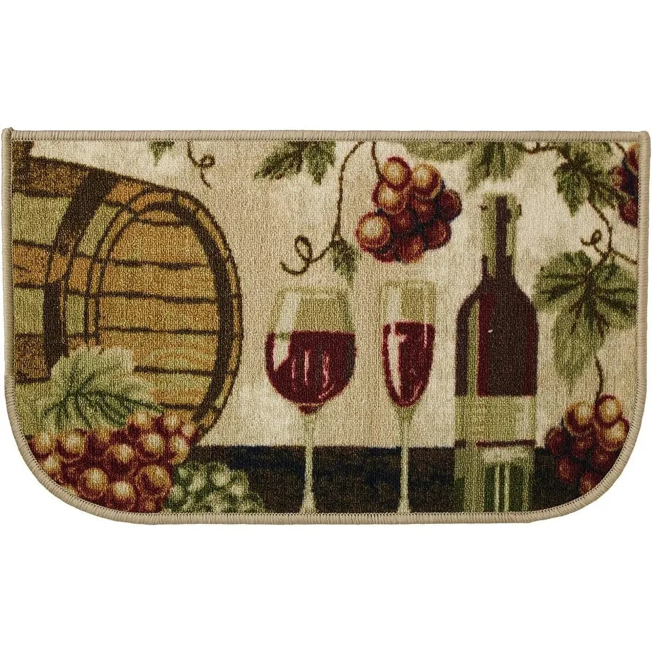 Kashi Home Kitchen Rug. Printed Durable Non Slip Floor Mat. Pretty Farmhouse Design