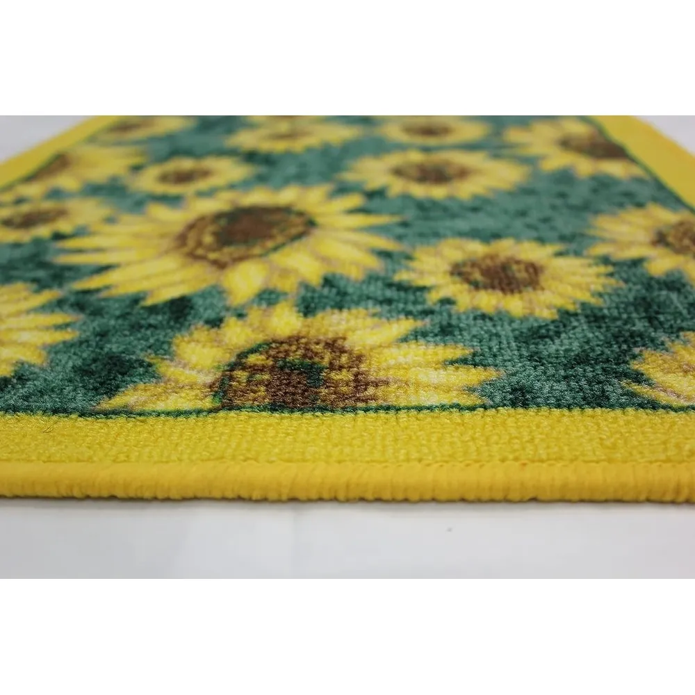 Kashi Home Kitchen Rug. Printed Durable Non Slip Floor Mat. Pretty Farmhouse Design