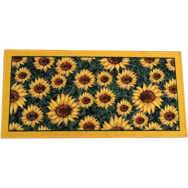 Kashi Home Kitchen Rug. Printed Durable Non Slip Floor Mat. Pretty Farmhouse Design