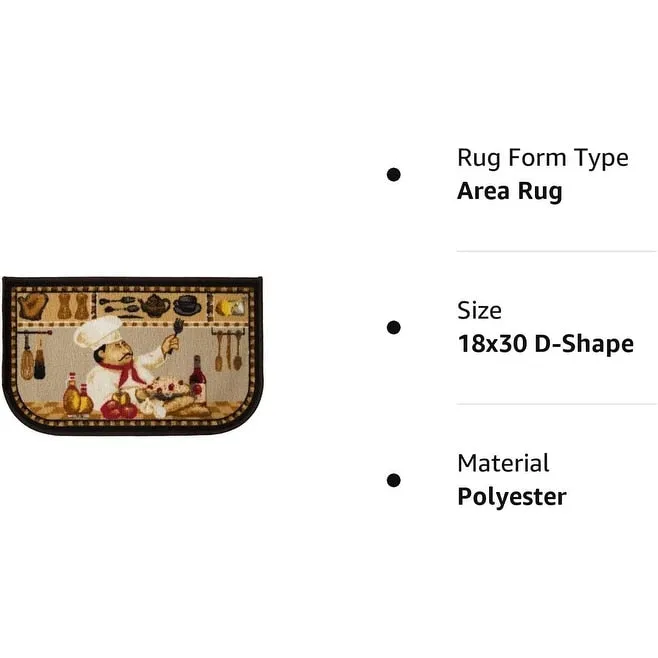 Kashi Home Kitchen Rug. Printed Durable Non Slip Floor Mat. Pretty Farmhouse Design