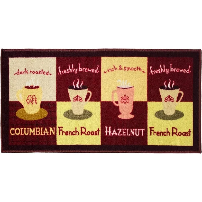 Kashi Home Kitchen Rug. Printed Durable Non Slip Floor Mat. Pretty Farmhouse Design