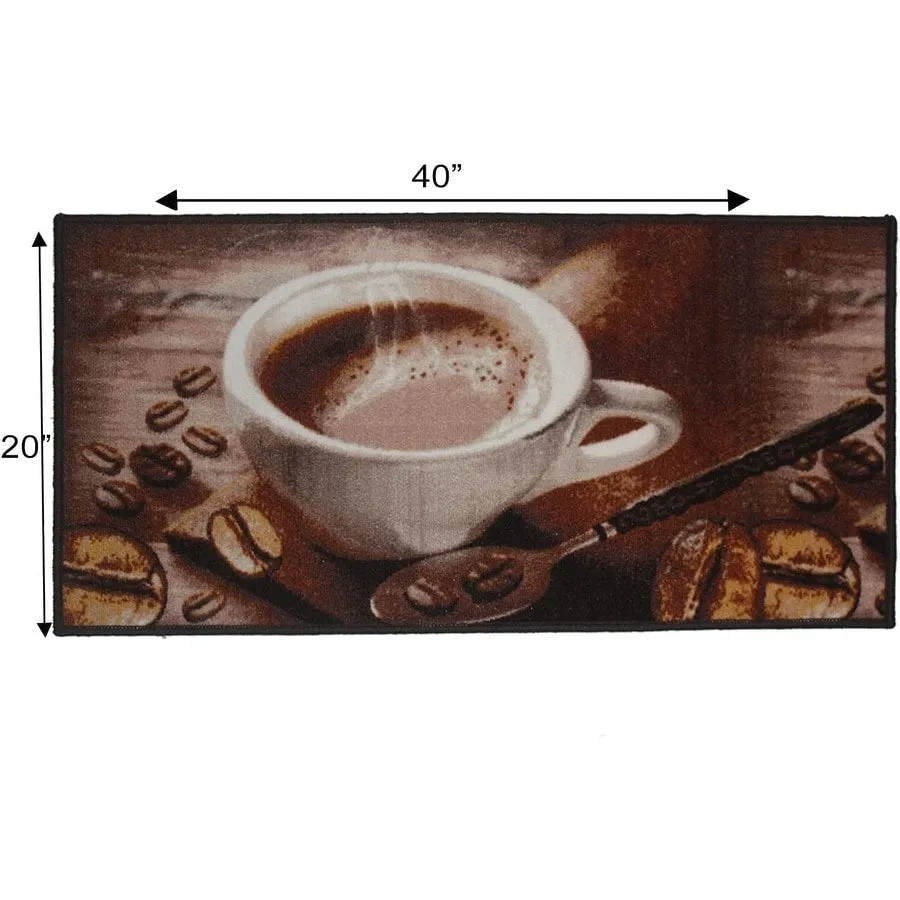 Kashi Home Kitchen Rug. Printed Durable Non Slip Floor Mat. Pretty Farmhouse Design
