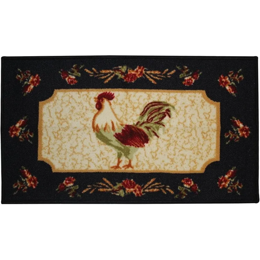 Kashi Home Kitchen Rug. Printed Durable Non Slip Floor Mat. Pretty Farmhouse Design