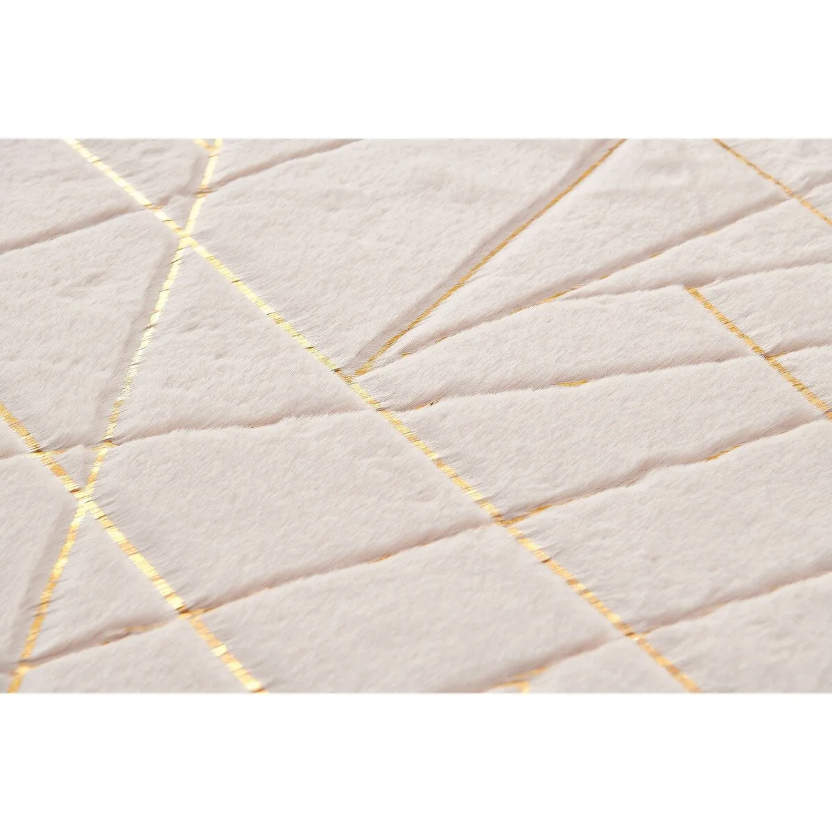 Lily Luxury Geometric Abstract Gilded Rectangular Area Rug