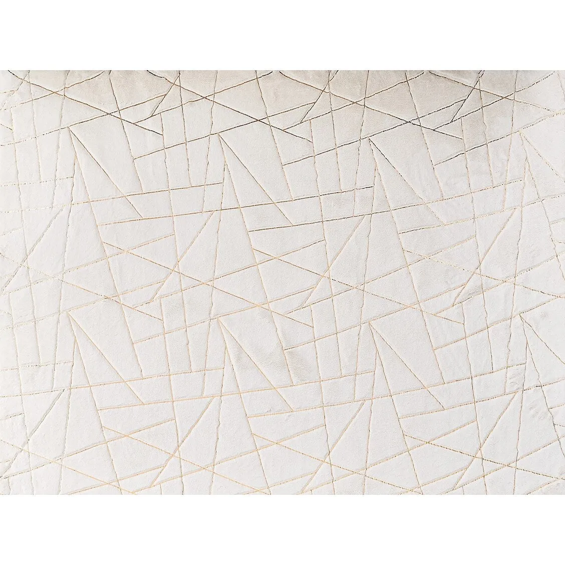 Lily Luxury Geometric Abstract Gilded Rectangular Area Rug