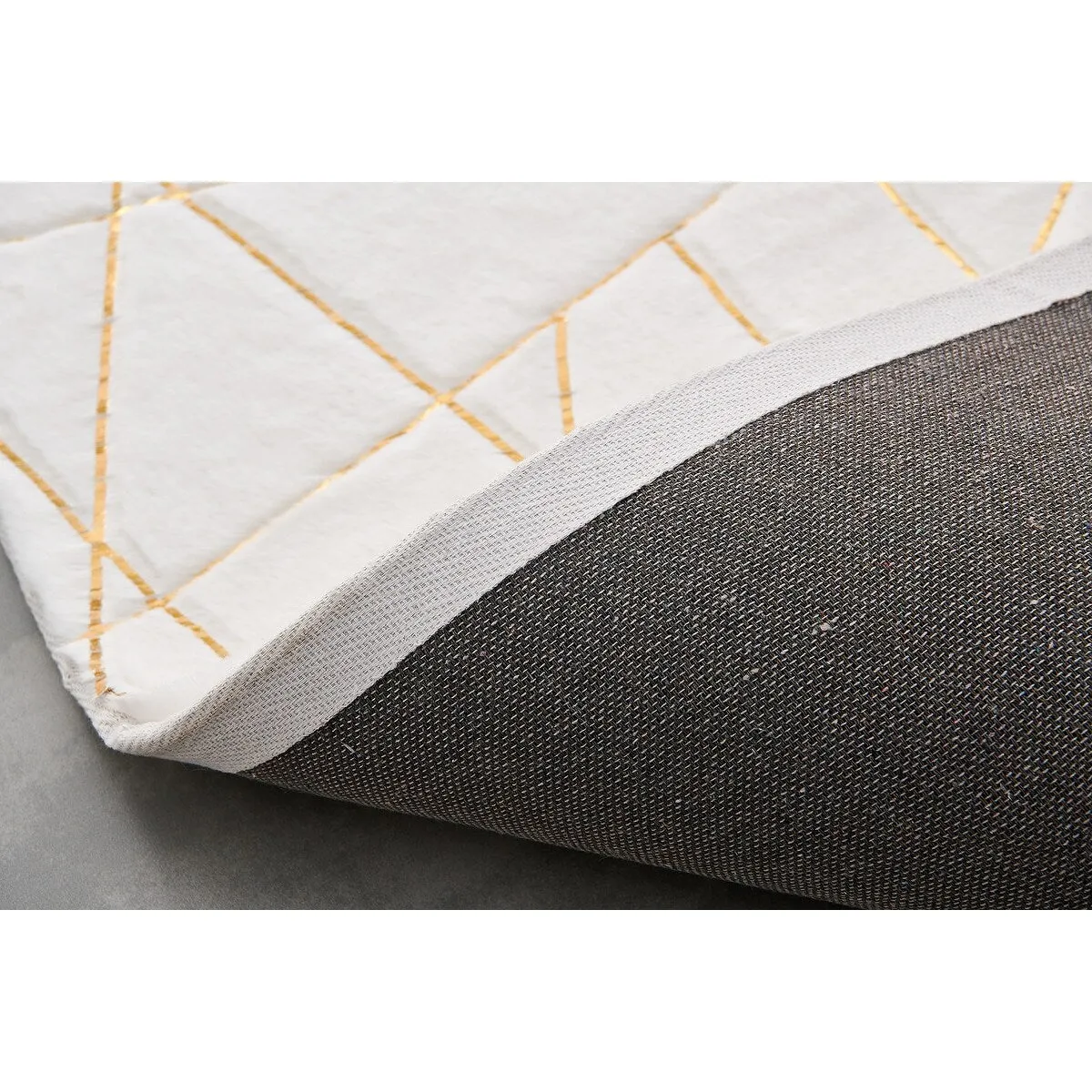 Lily Luxury Geometric Abstract Gilded Rectangular Area Rug