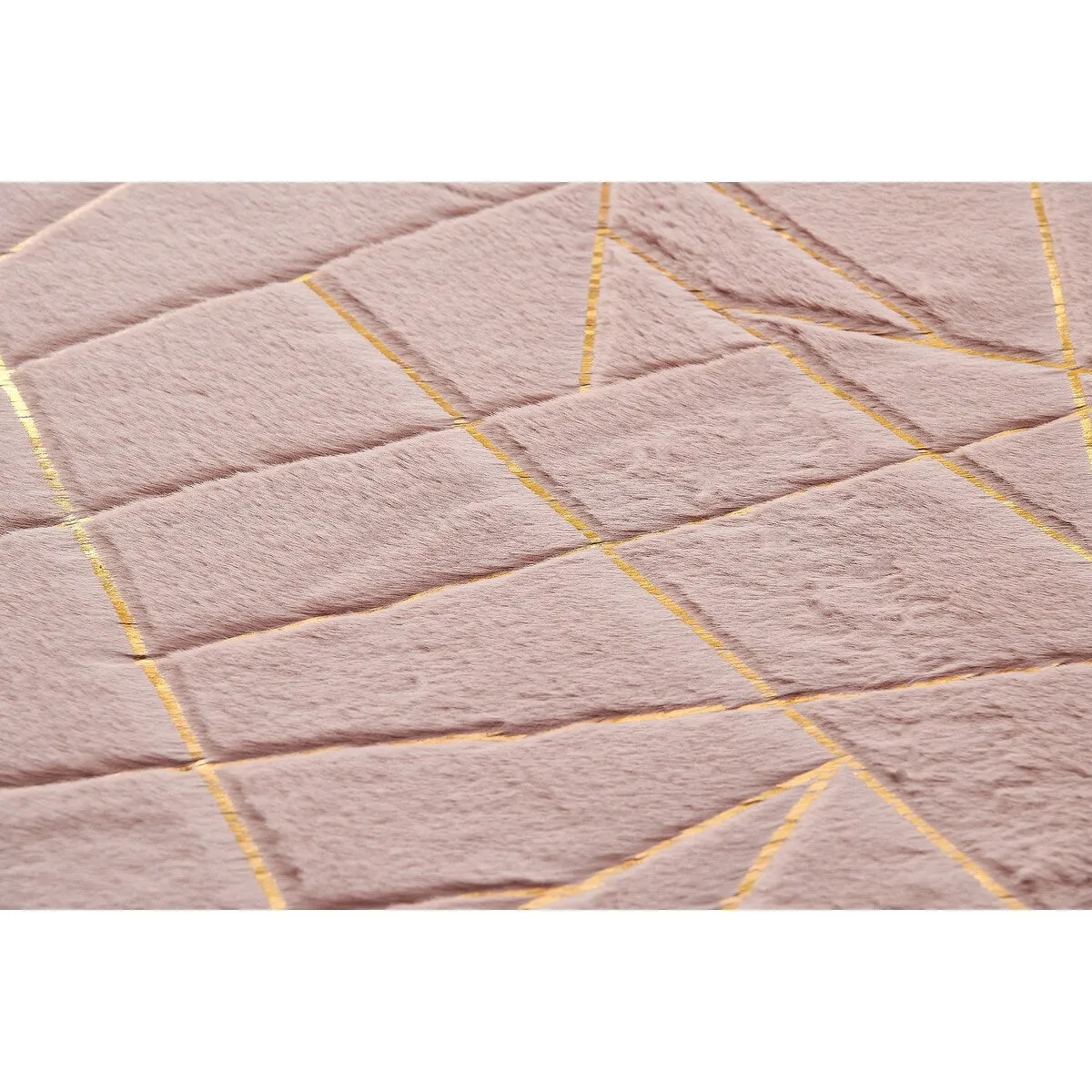 Lily Luxury Geometric Abstract Gilded Rectangular Area Rug